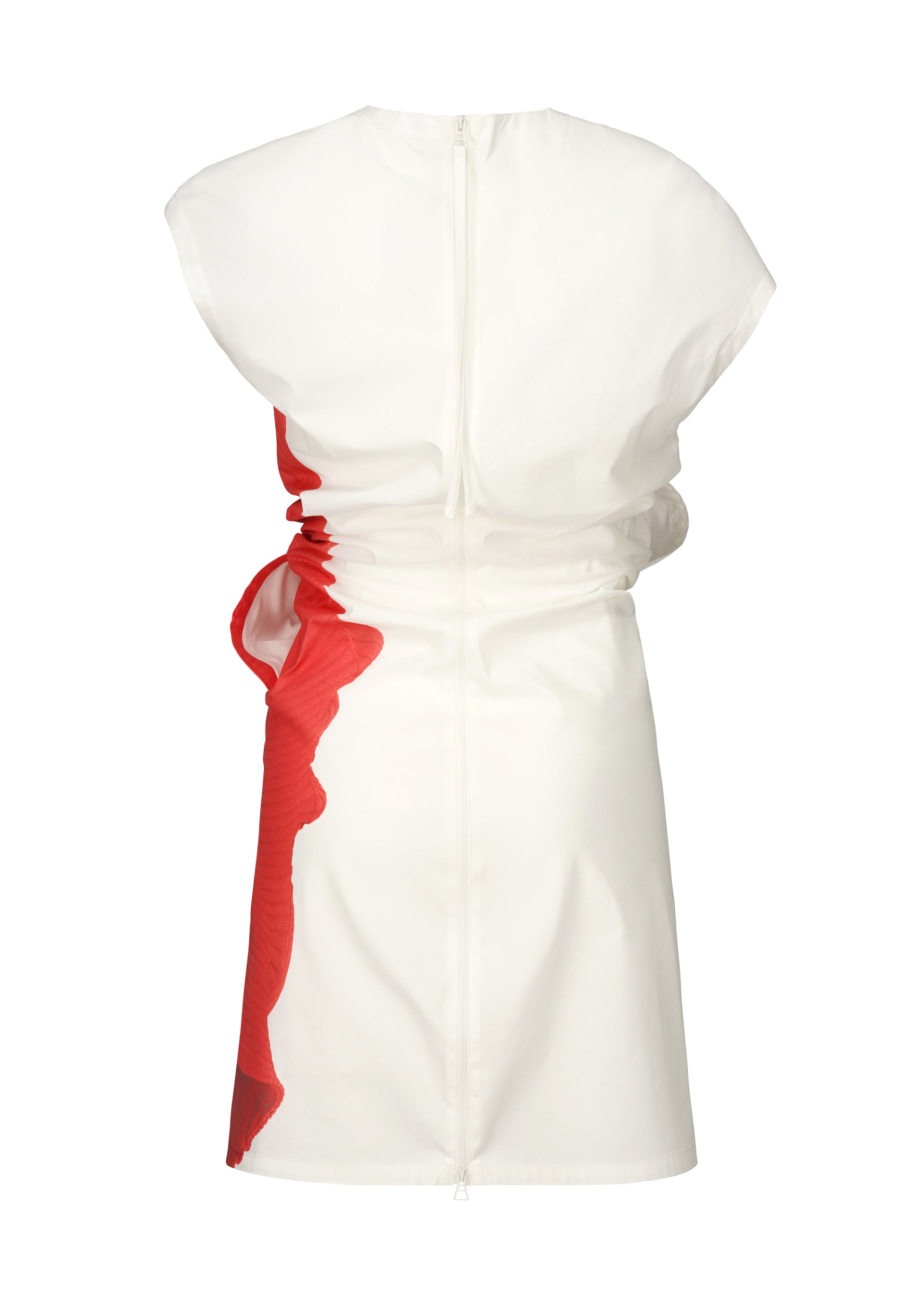 A detail shot of the ISSEY MIYAKE KNIT (AS REPRESENTED) dress.
