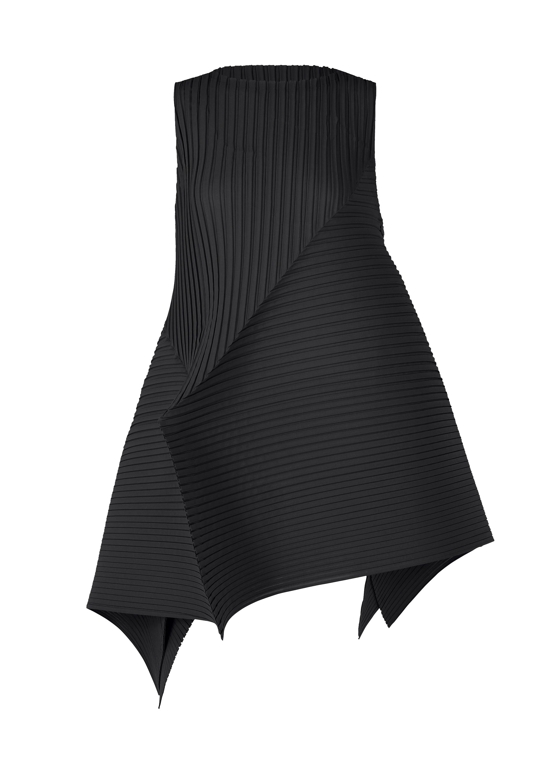 issey miyake black pleated dress Issey Miyake Vintage AW 1990 Black Pleated Hooded Dress Amarcord Vintage Fashion