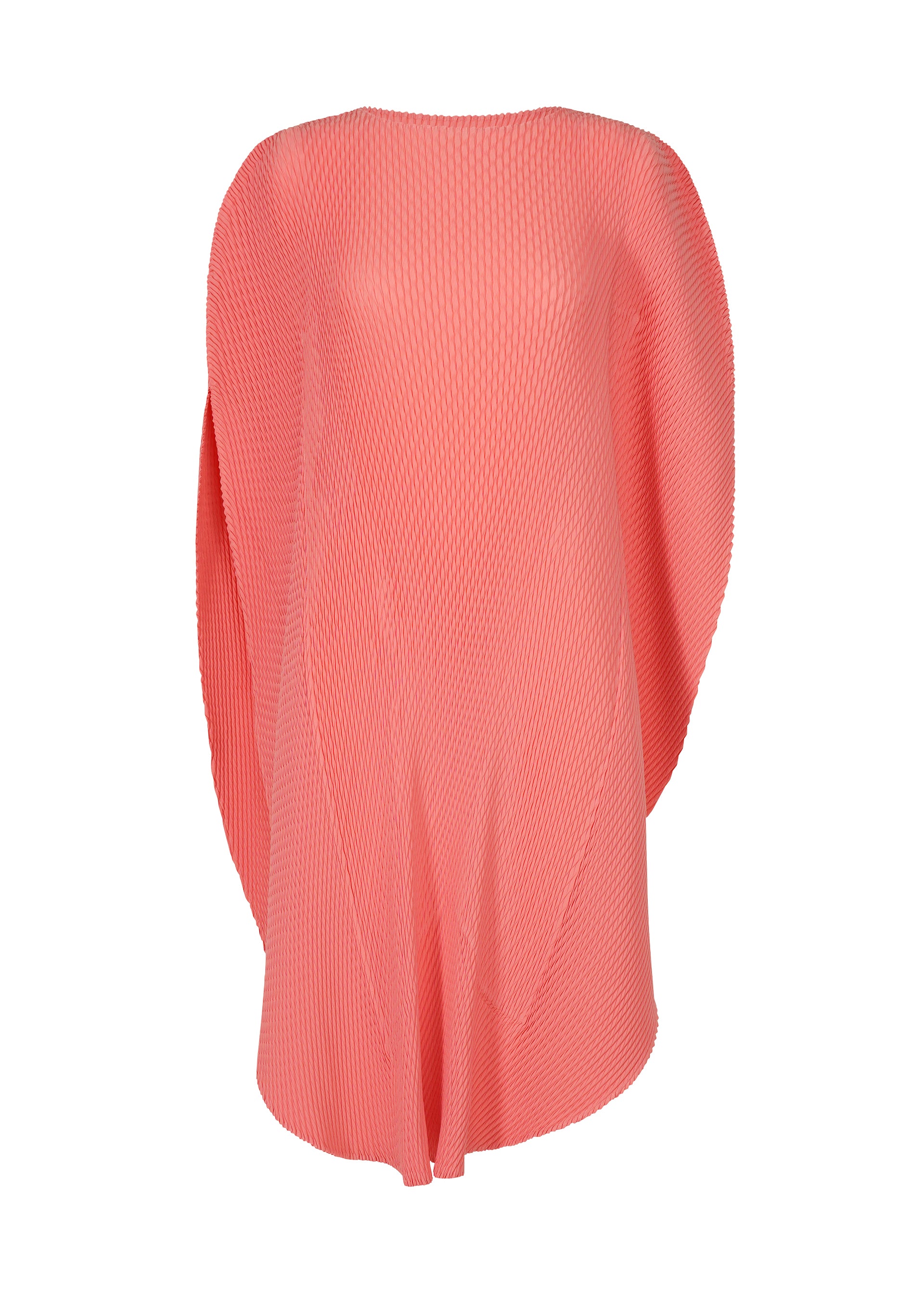 ORBICULAR PLEATS Dress Coral