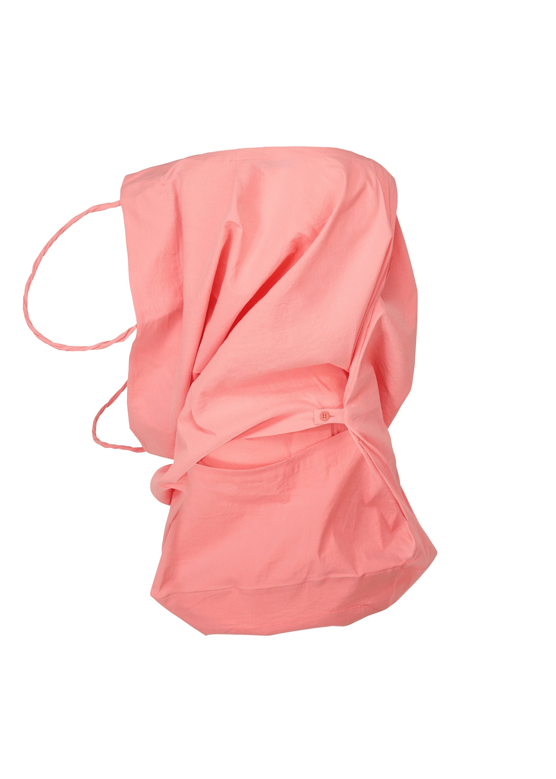 A detail shot of the ISSEY MIYAKE PAPER BAG shirt.