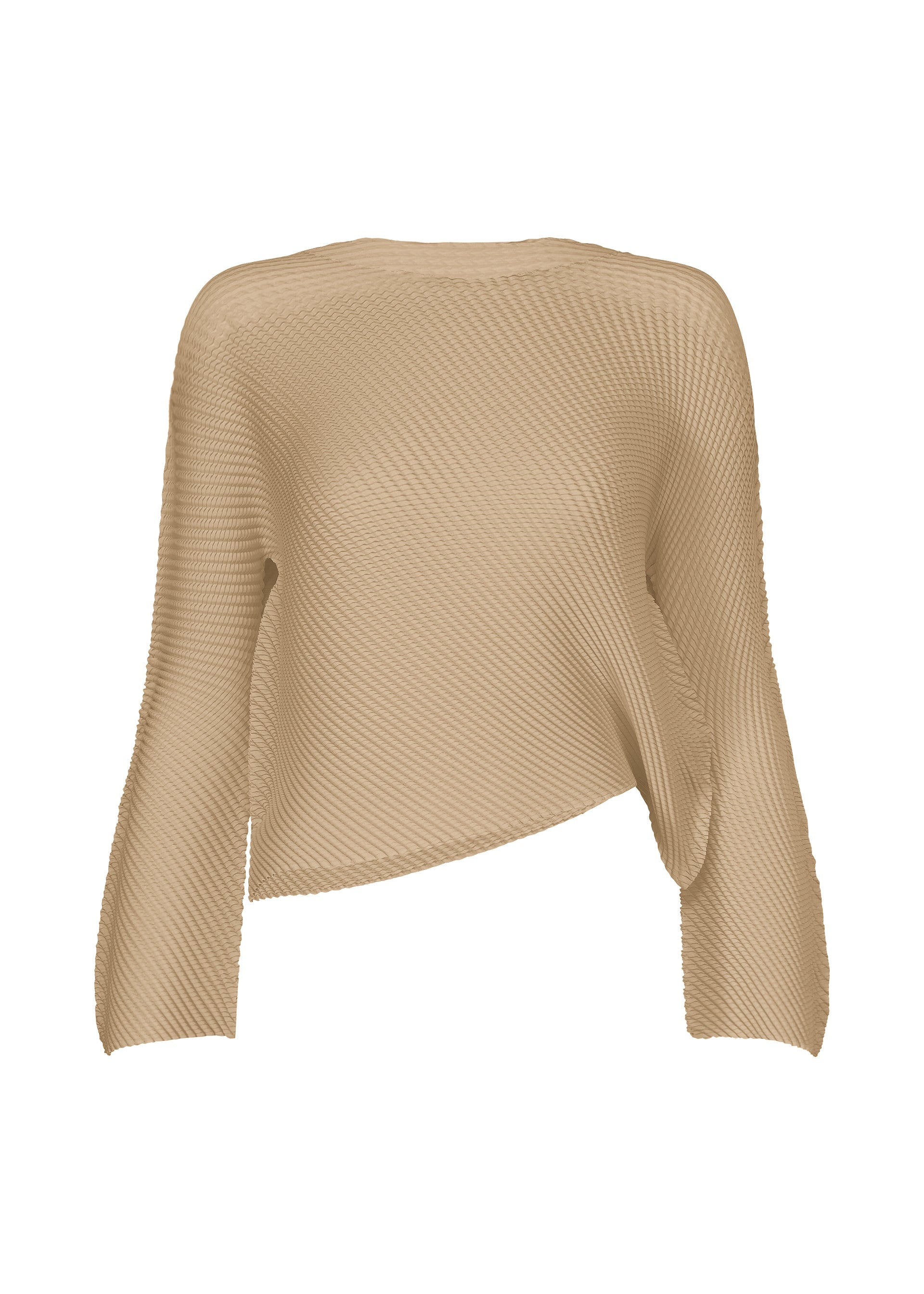 SHIFTED MISTY PLEATS Top Beige – The official ISSEY MIYAKE ONLINE