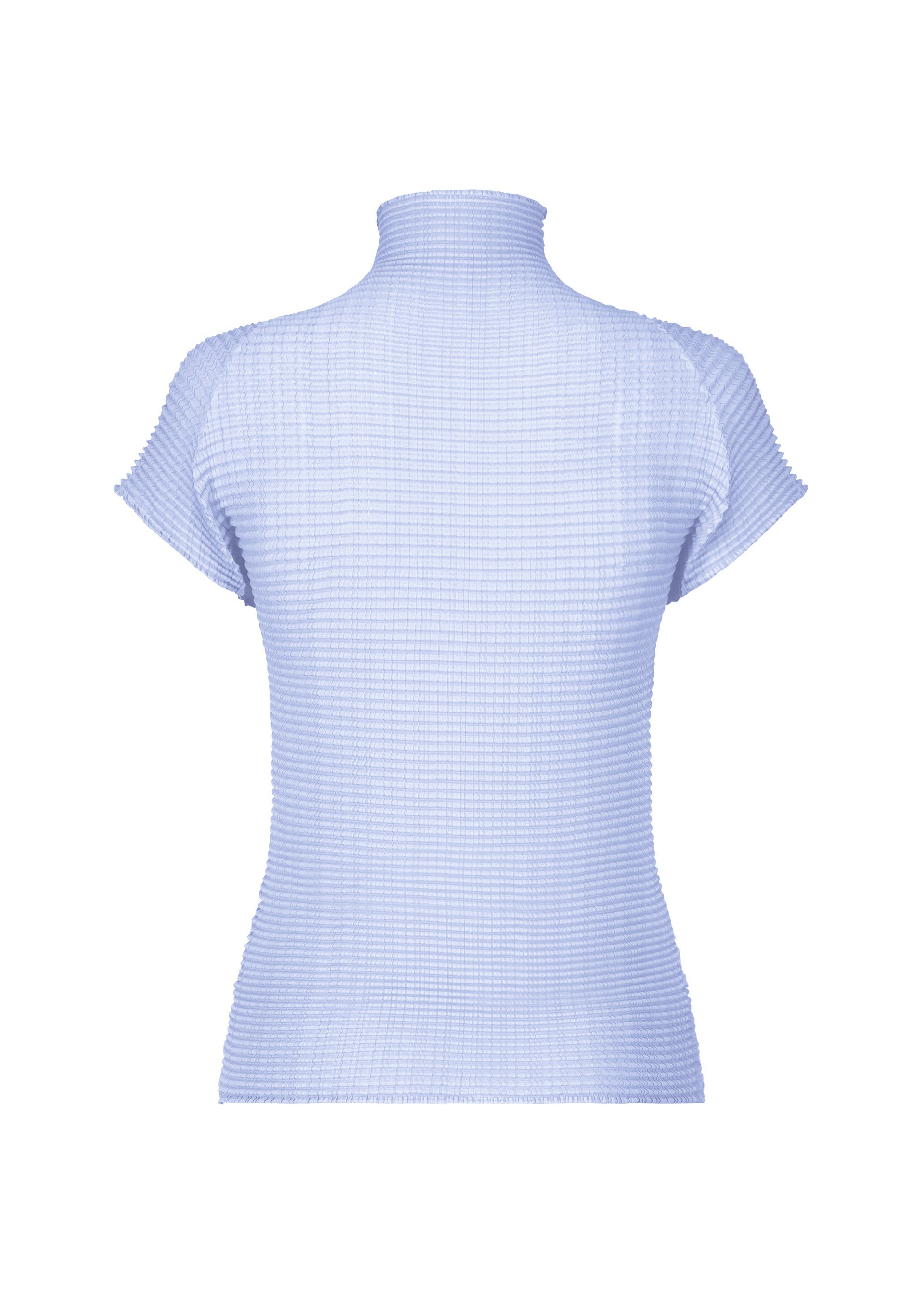 A detail shot of the ISSEY MIYAKE WOOLY PLEATS 58 shirt.