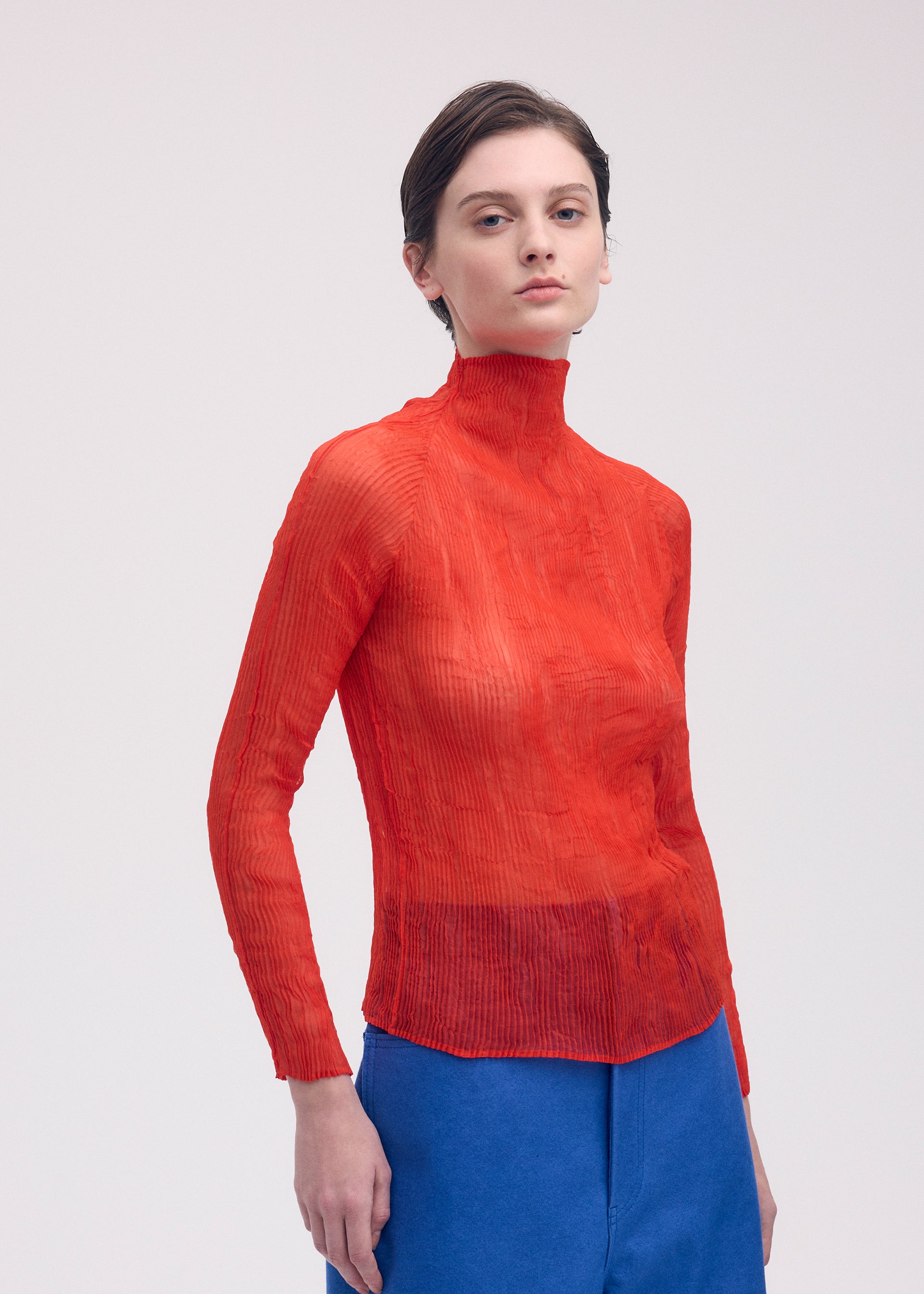 CHIFFON TWIST 2 Top Red