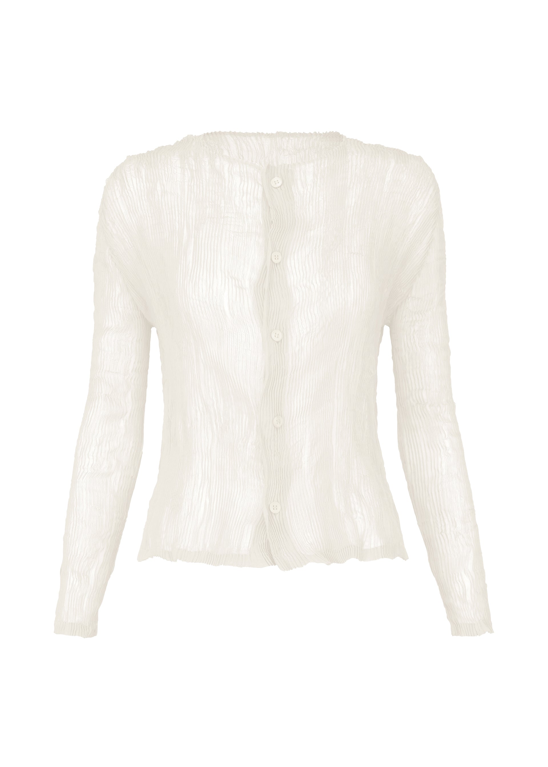 CHIFFON TWIST BK/WT-58 Cardigan White