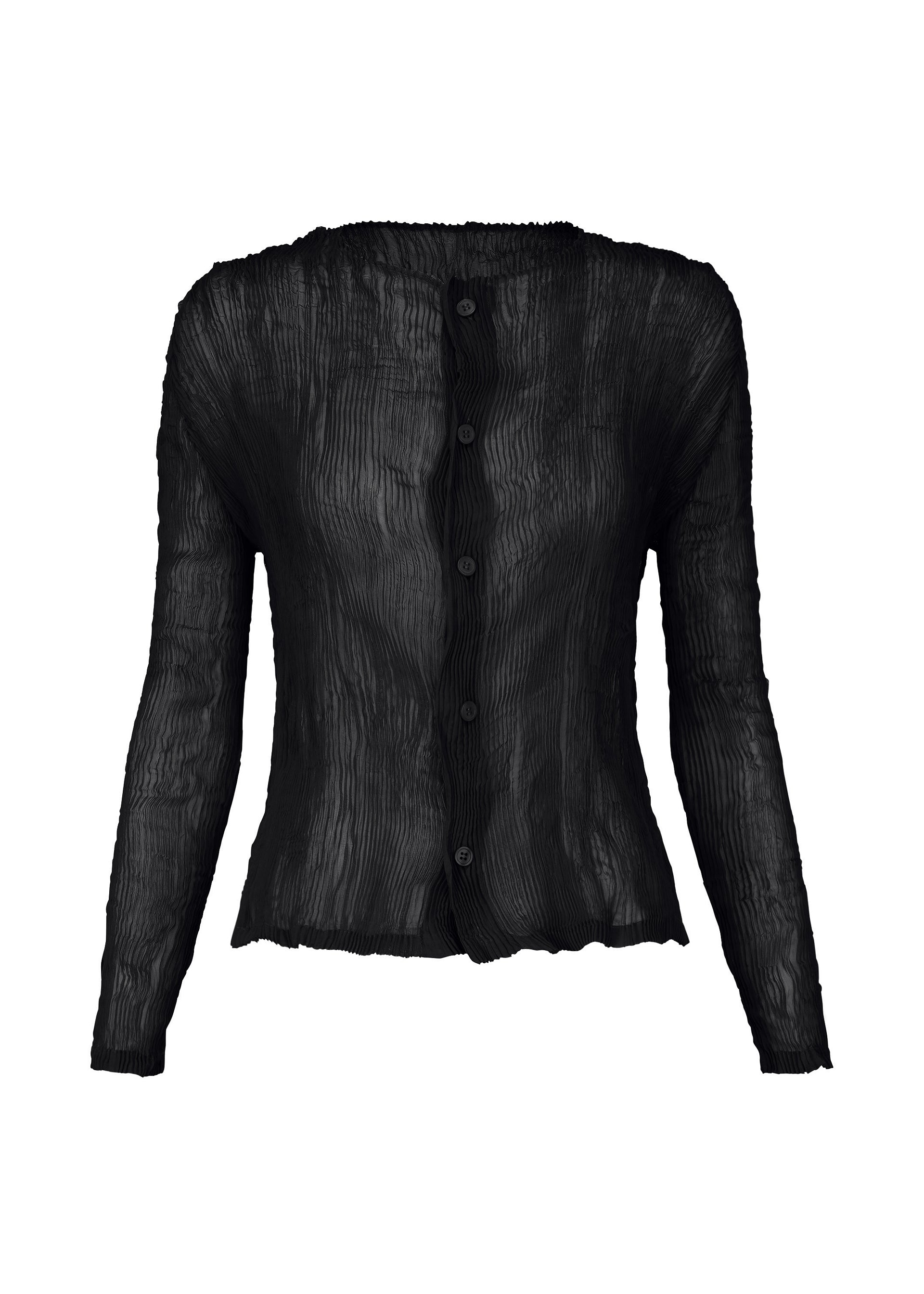 CHIFFON TWIST BK/WT Cardigan Black – The official ISSEY MIYAKE