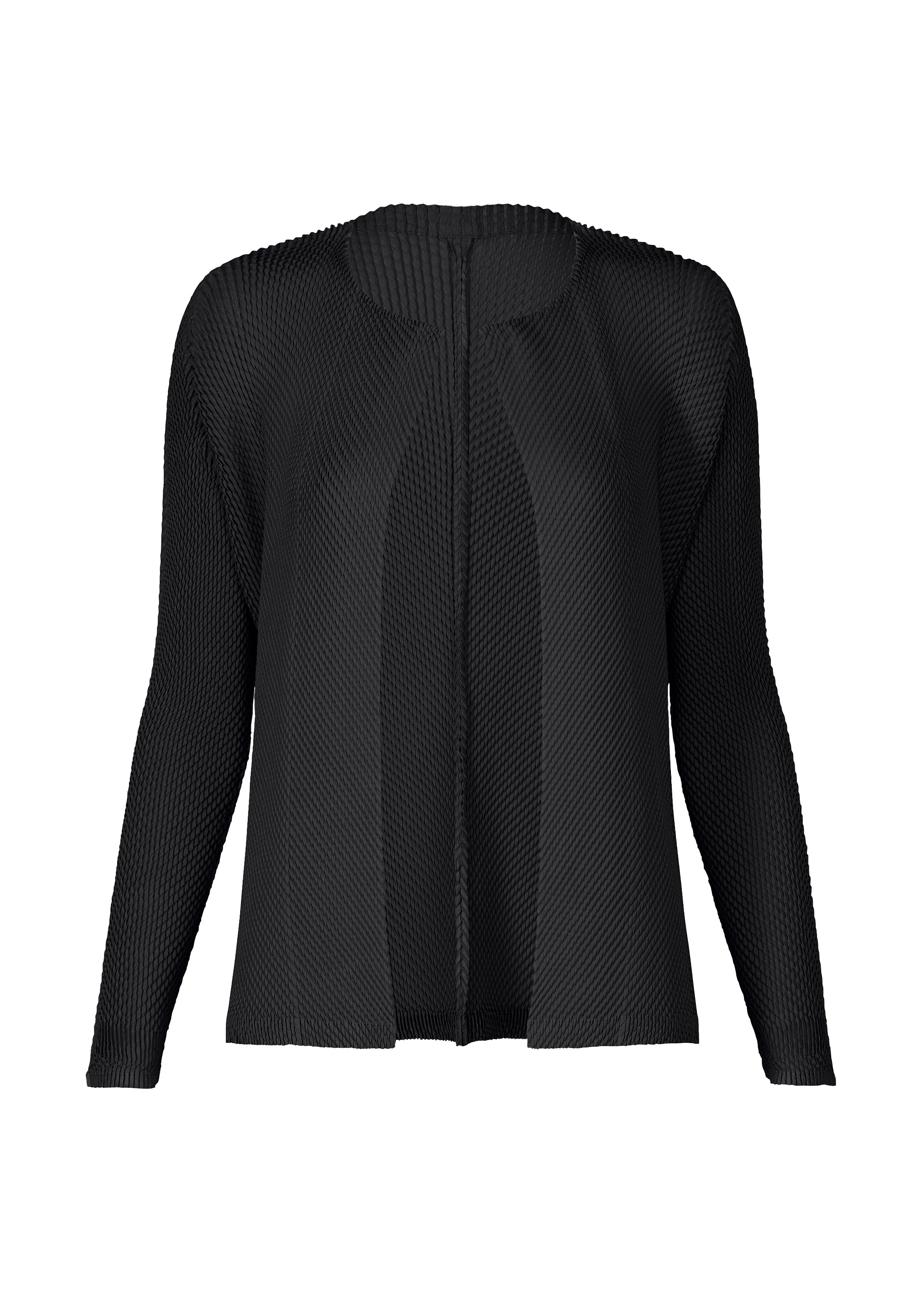ORBICULAR PLEATS Cardigan Black
