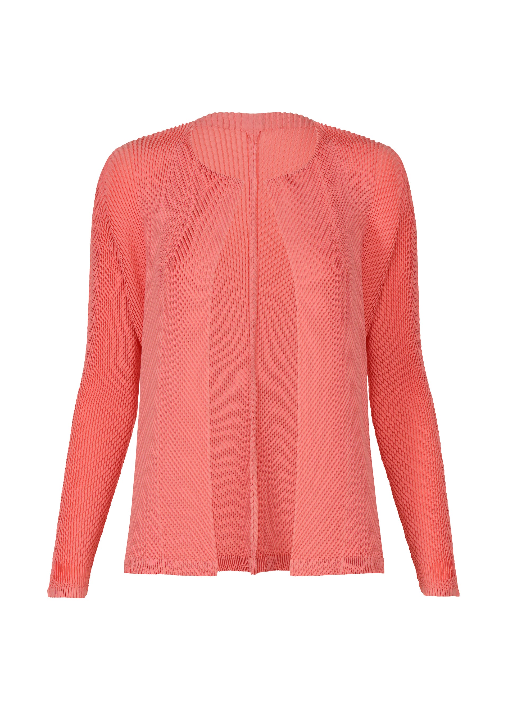 ORBICULAR PLEATS Cardigan Coral