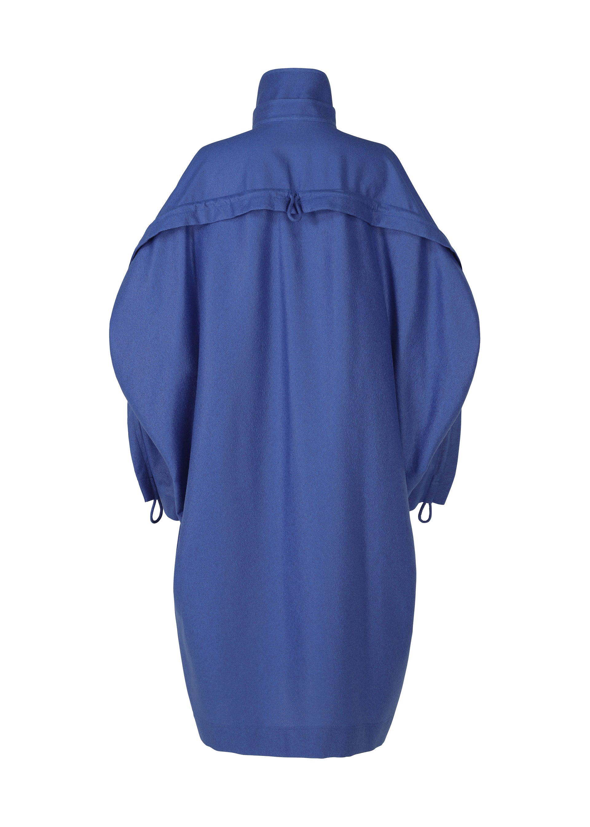 A detail shot of the ISSEY MIYAKE HANG OR CARRY coat.