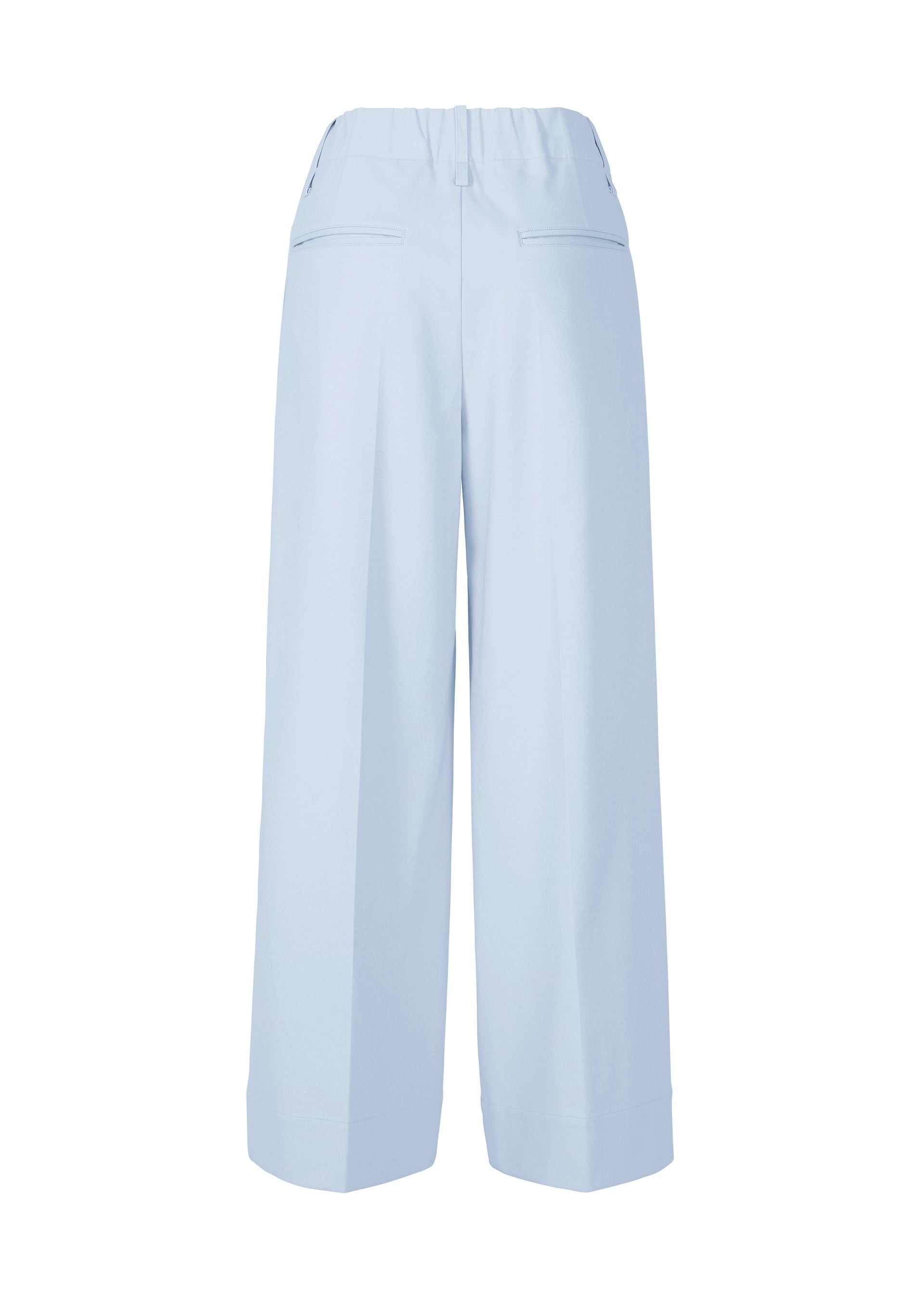 A detail shot of the ISSEY MIYAKE SIMPLE ENSEMBLE trousers.