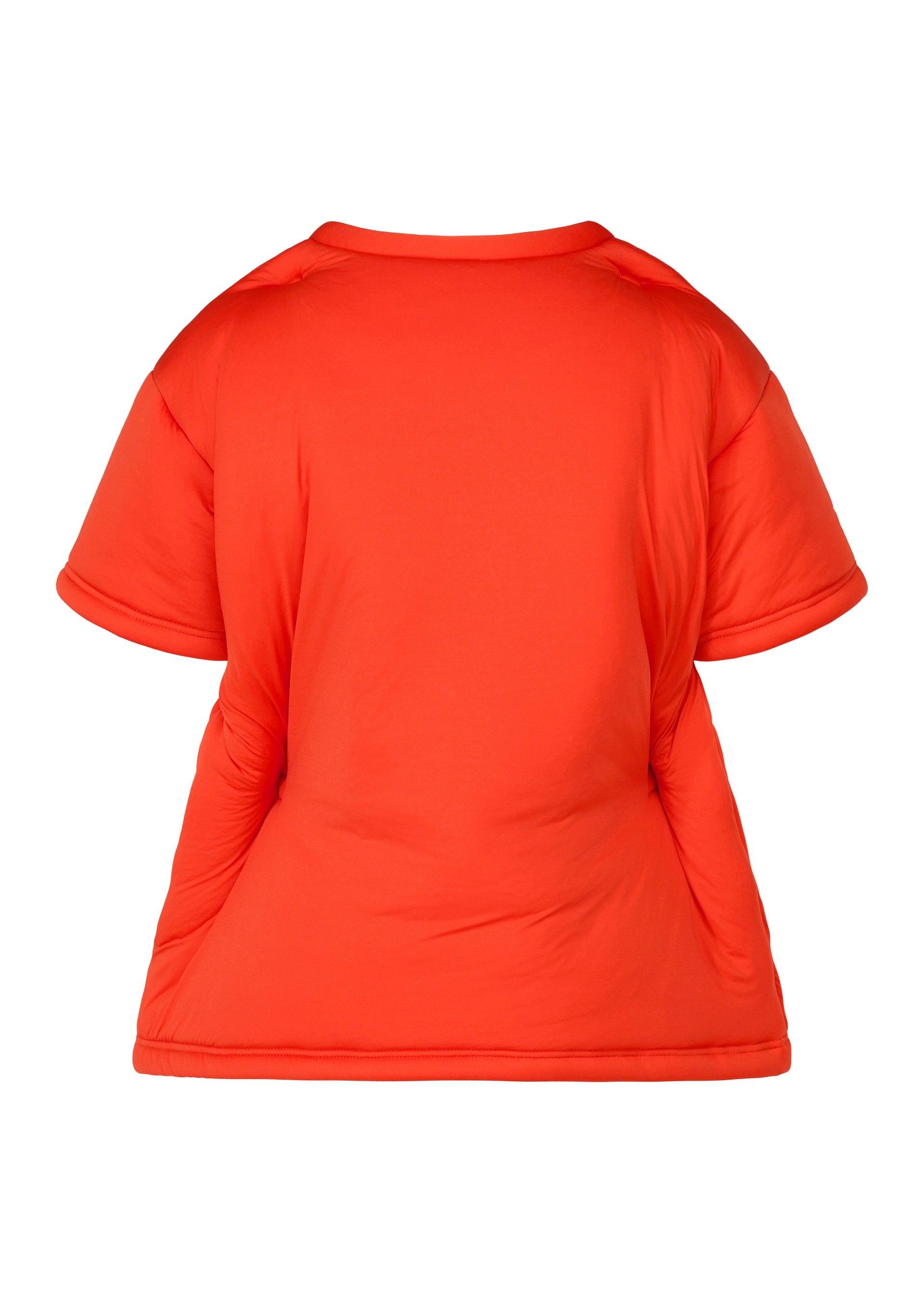 A detail shot of the ISSEY MIYAKE PUMPED T top.