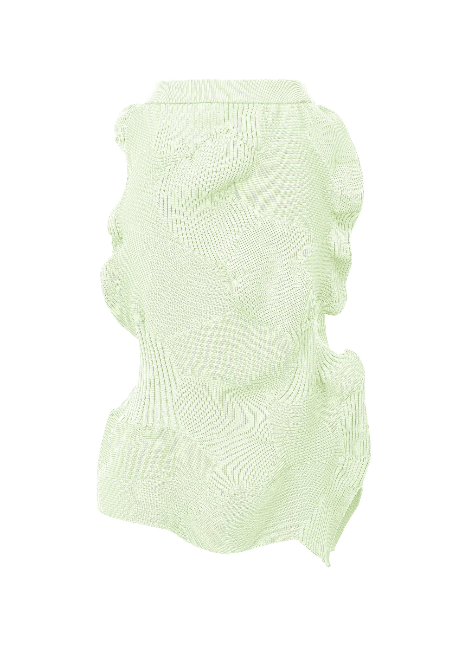 A product shot of the ISSEY MIYAKE KONE KONE skirt in mint (60).