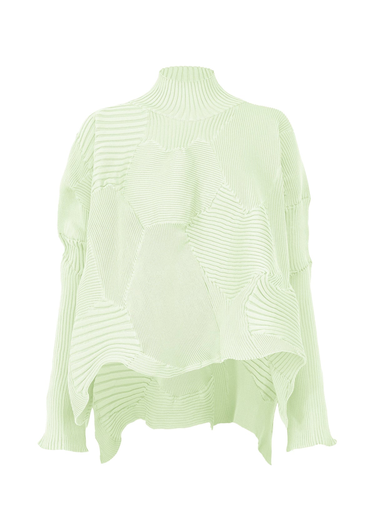 A product shot of the ISSEY MIYAKE KONE KONE top in mint (60).