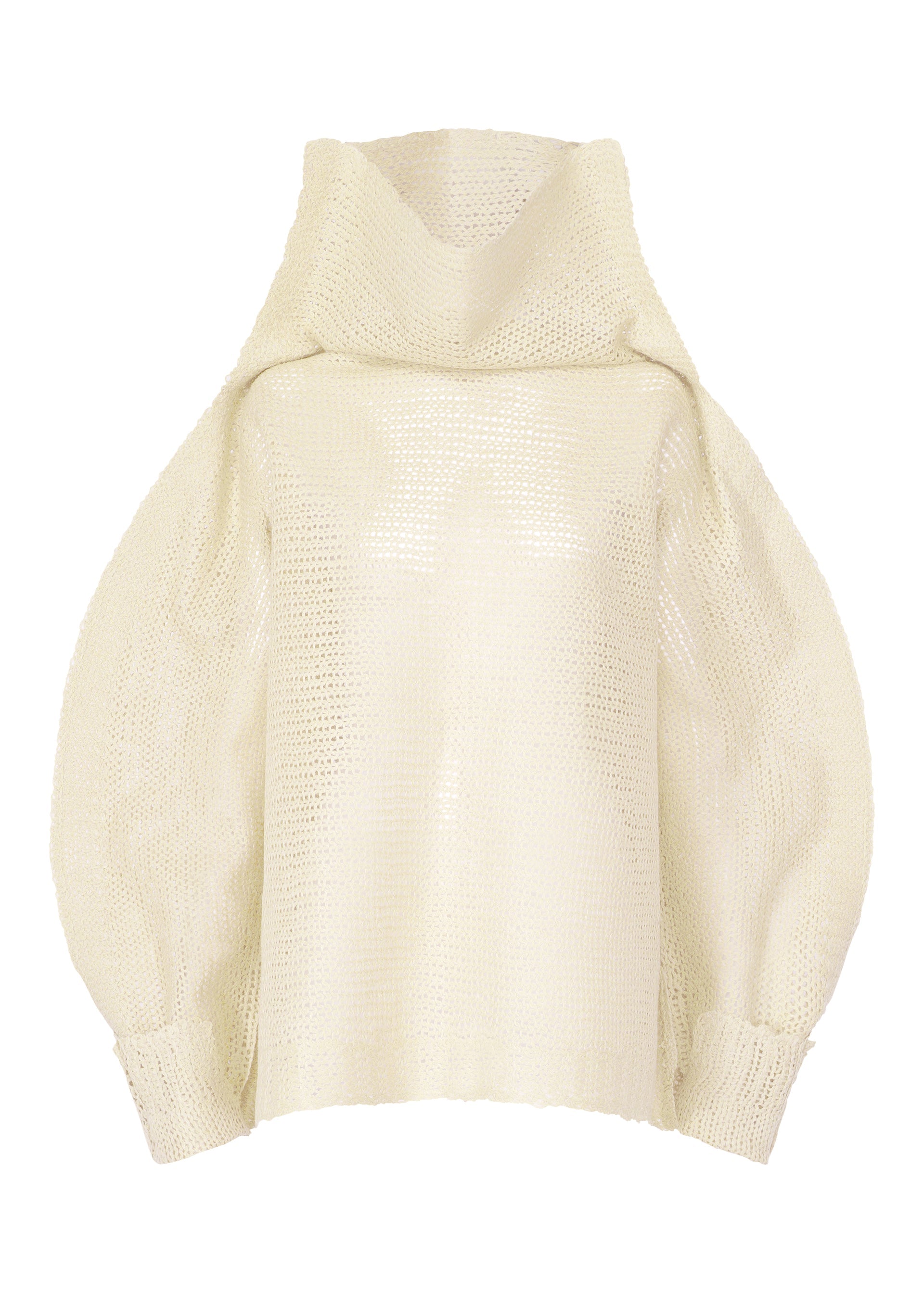 A product shot of the ISSEY MIYAKE PANINI top in white (01).