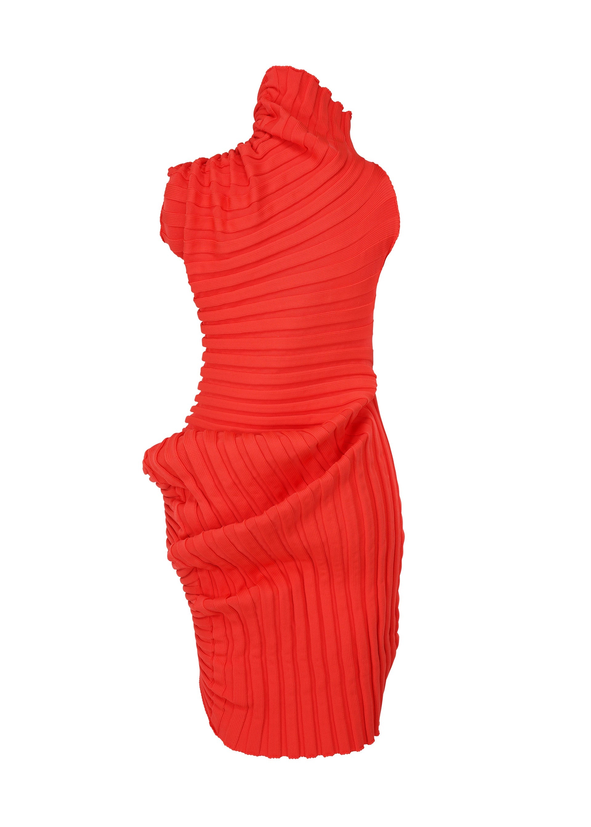 A detail shot of the ISSEY MIYAKE KNIT (AS IT IS) tunic.