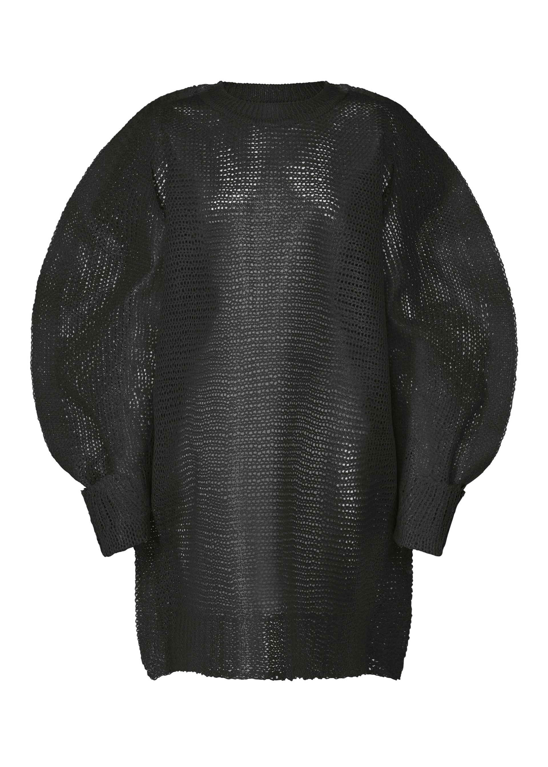 A product shot of the ISSEY MIYAKE PANINI tunic in black (15).