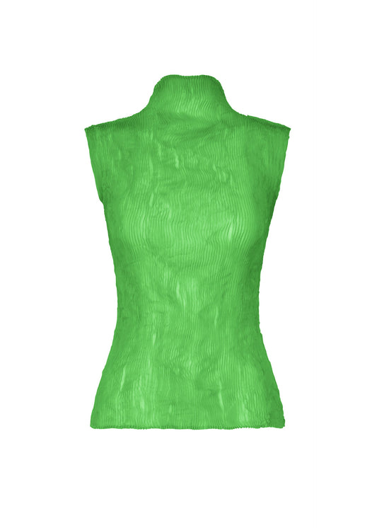 A product shot of the ISSEY MIYAKE CHIFFON TWIST 1 shirt in green.