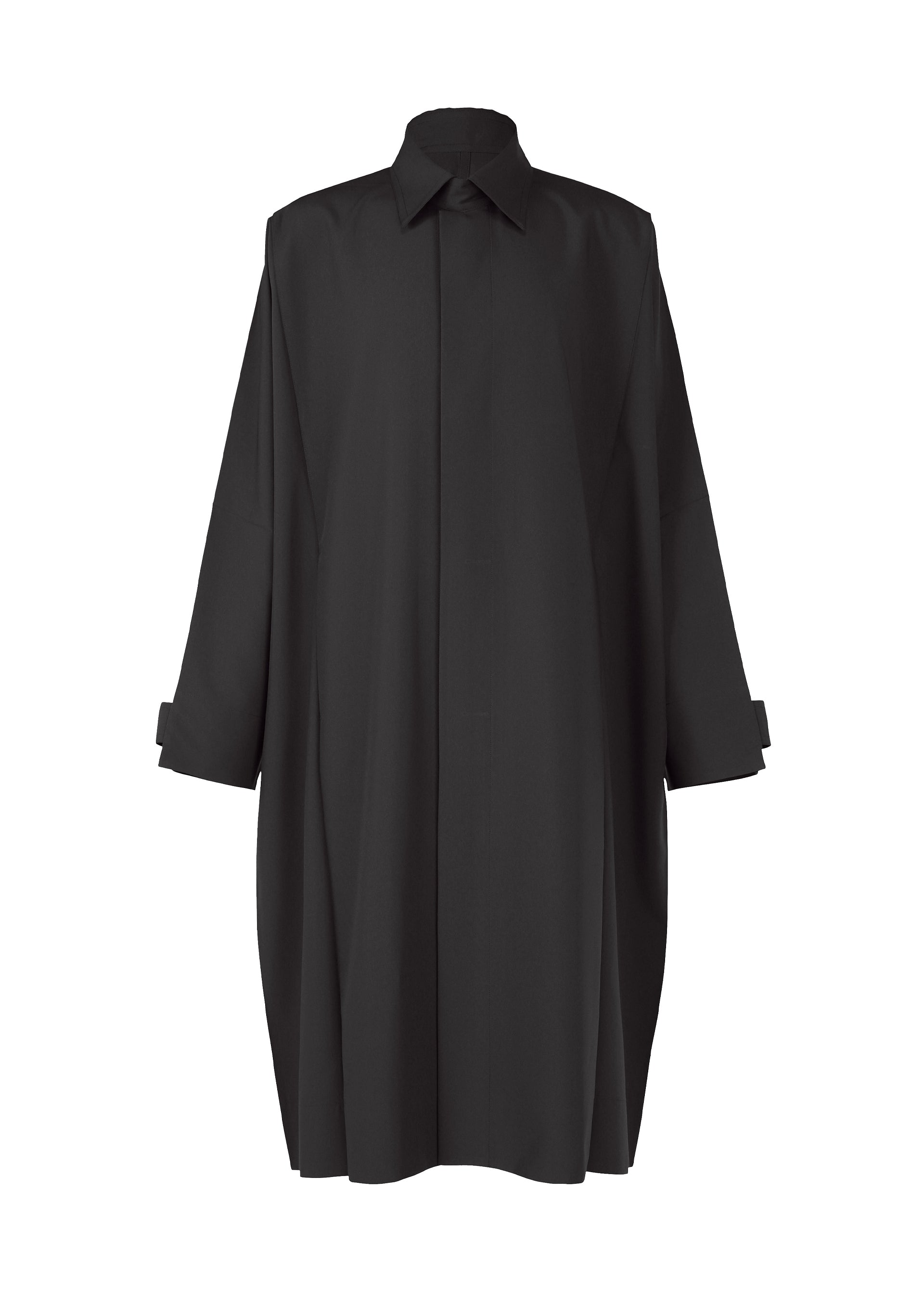 A product shot of the IM MEN FLAT coat in black (15)