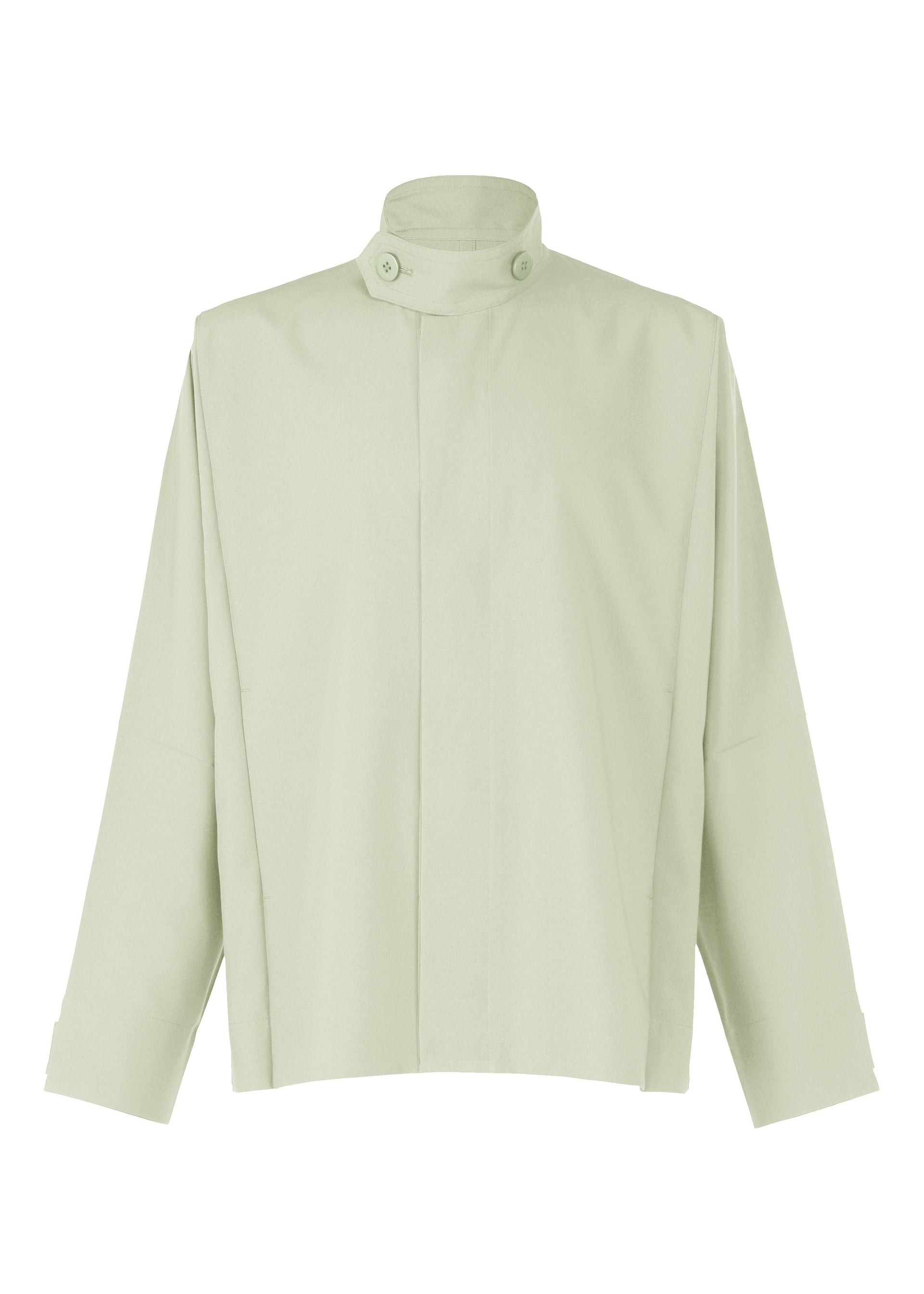 A product shot of the IM MEN FLAT jacket in sage green (66)
