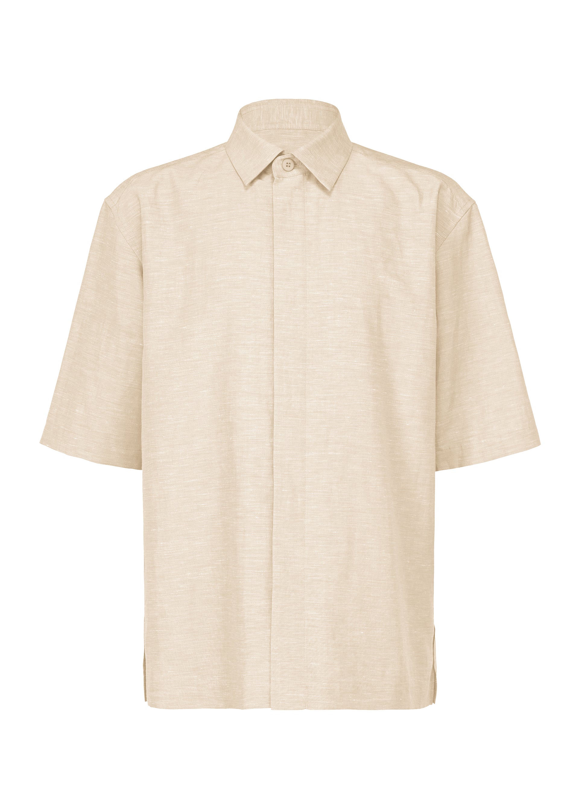 A product shot of the IM MEN HYBRID SHIRT shirt in ivory (03)