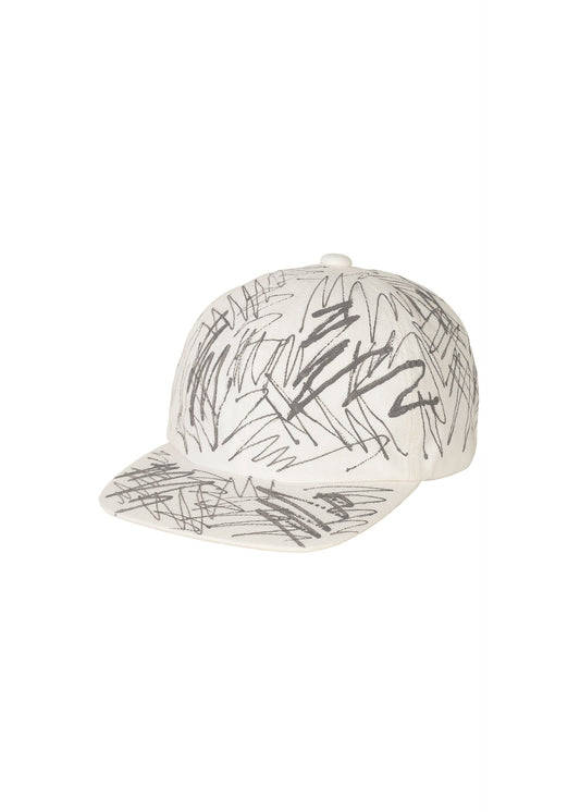 A product shot of the IM MEN SKETCH CAP hat in off white (02).