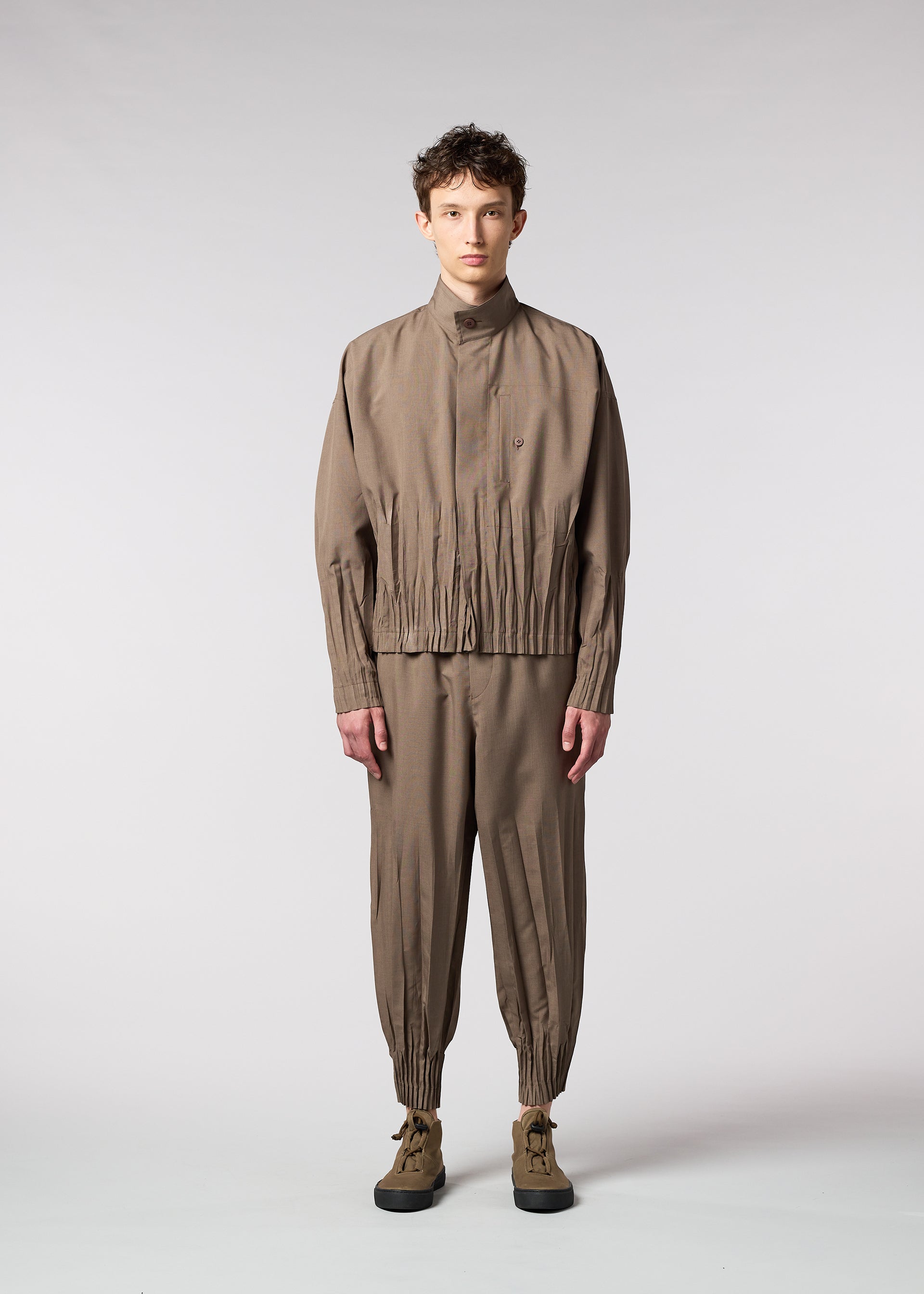 A model wears the IM MEN WAFT jacket.