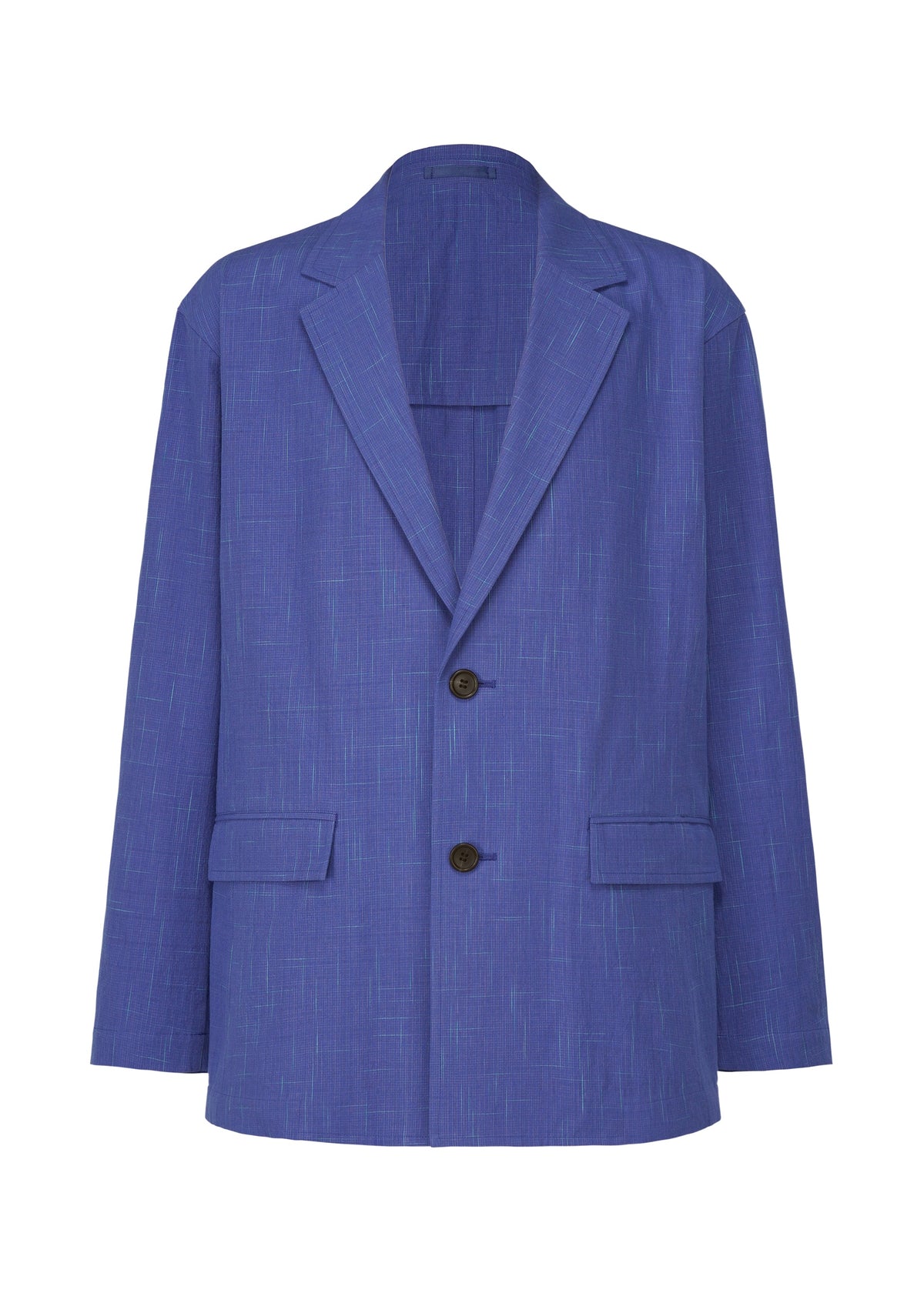 A product shot of the IM MEN KASURI jacket in indigo blue (79).