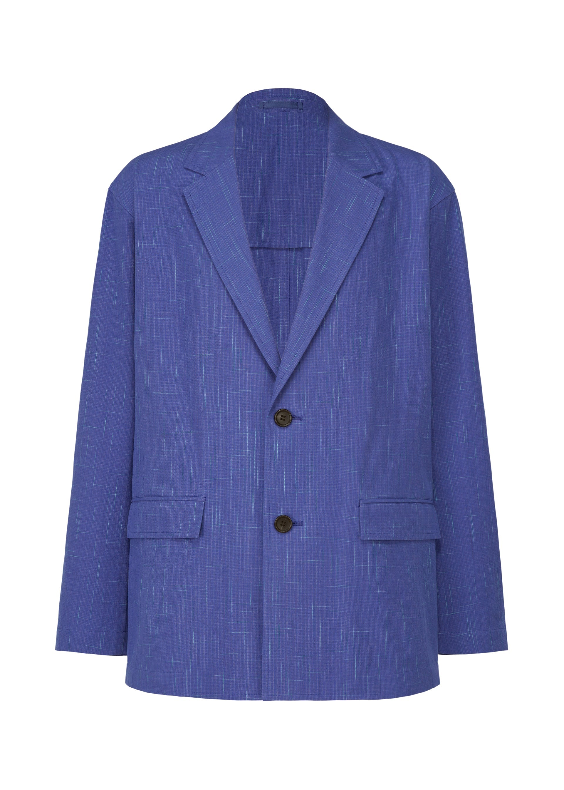 A product shot of the IM MEN KASURI jacket in indigo blue (79).