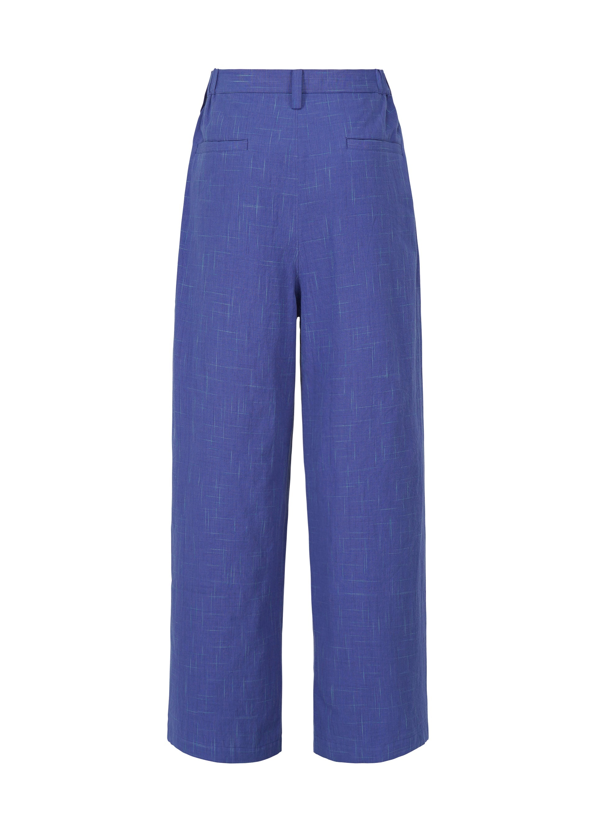 A detail shot of the IM MEN KASURI trousers.