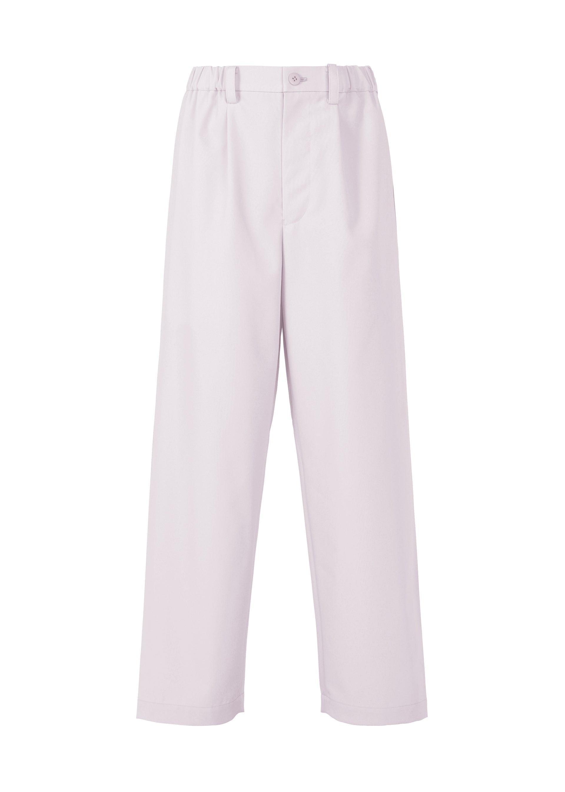 A product shot of the ISSEY MIYAKE MEN WINGS trousers in light purple (80).