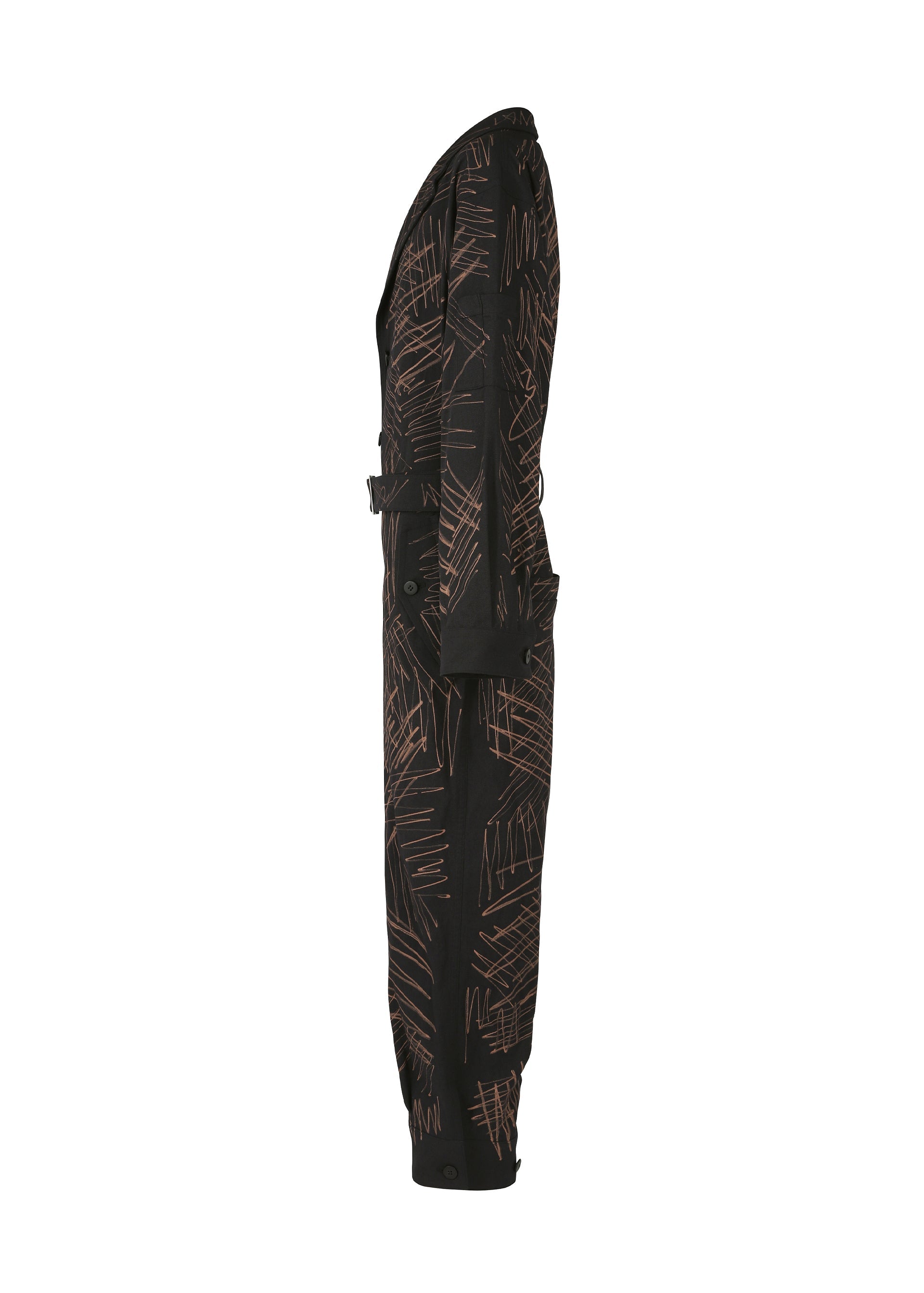 A detail shot of the IM MEN SKETCH jumpsuit.