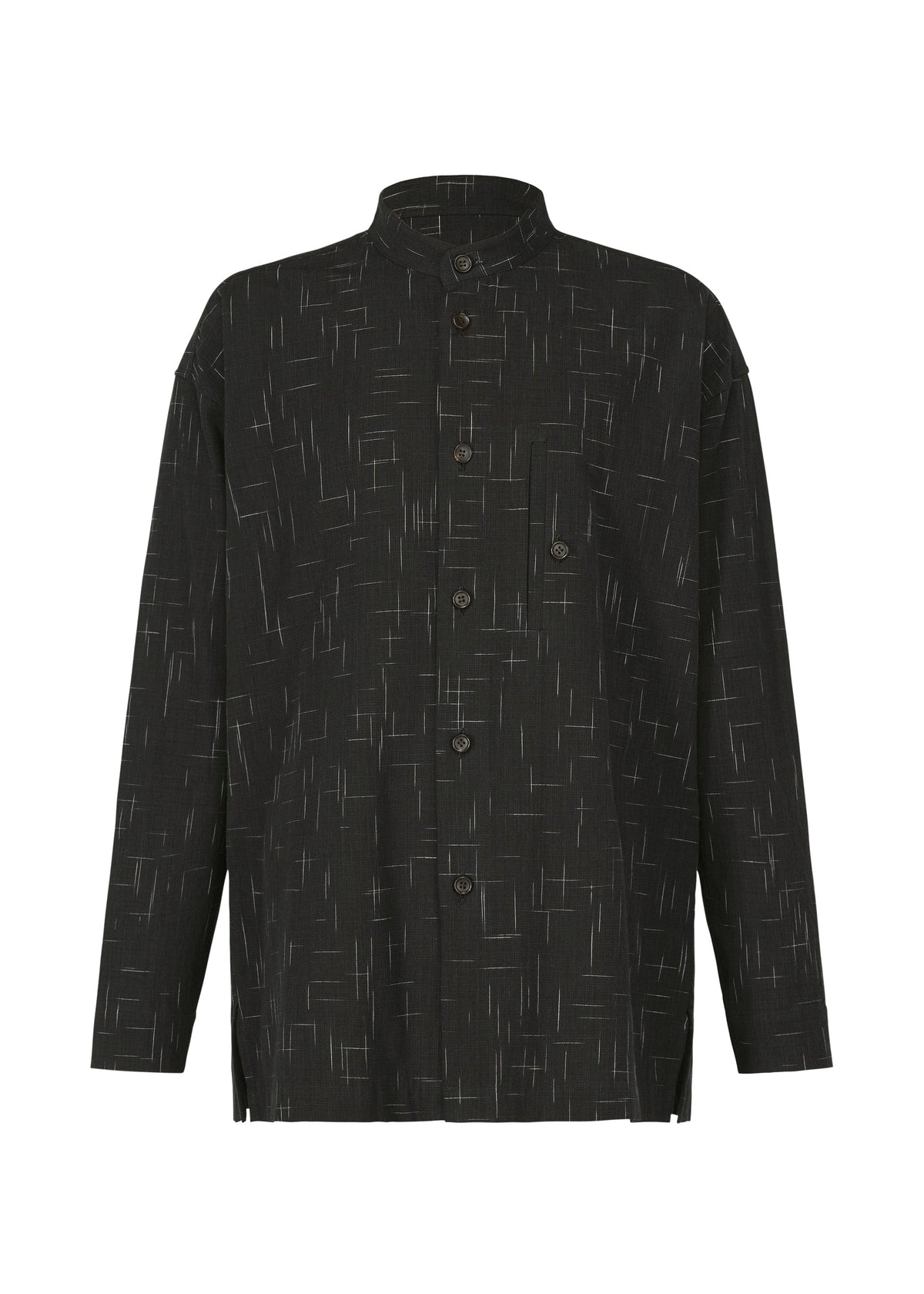 A product shot of the IM MEN KASURI shirt in black (15).