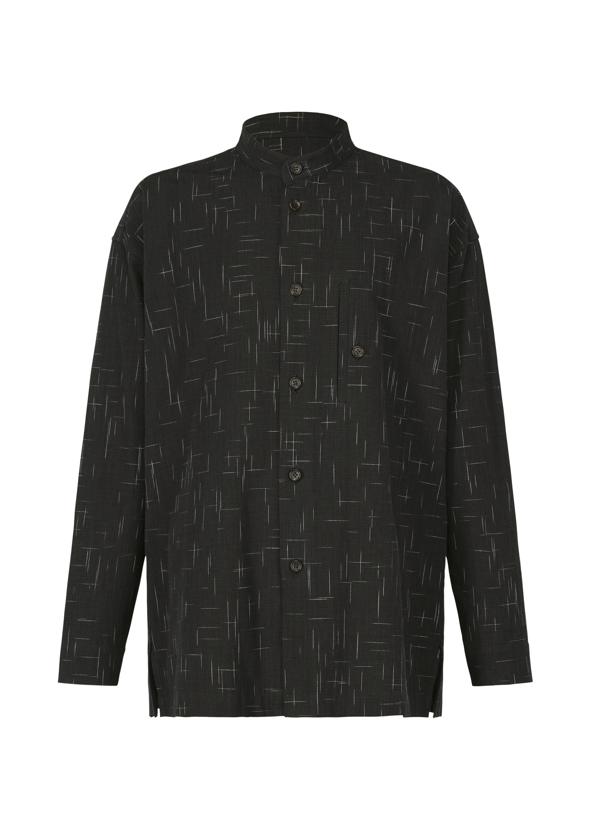 A product shot of the IM MEN KASURI shirt in black (15).