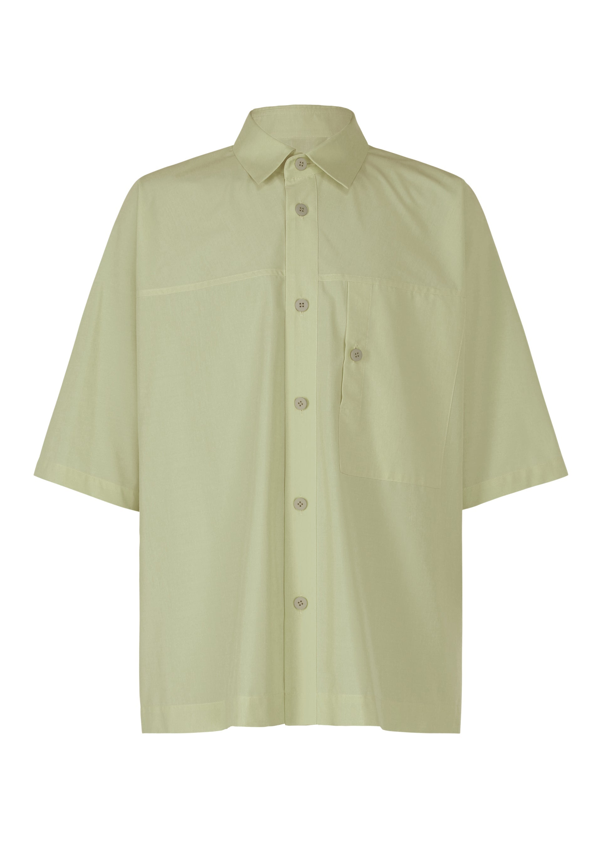 A product shot of the IM MEN ONE CUT SHIRT shirt in sage green (66).