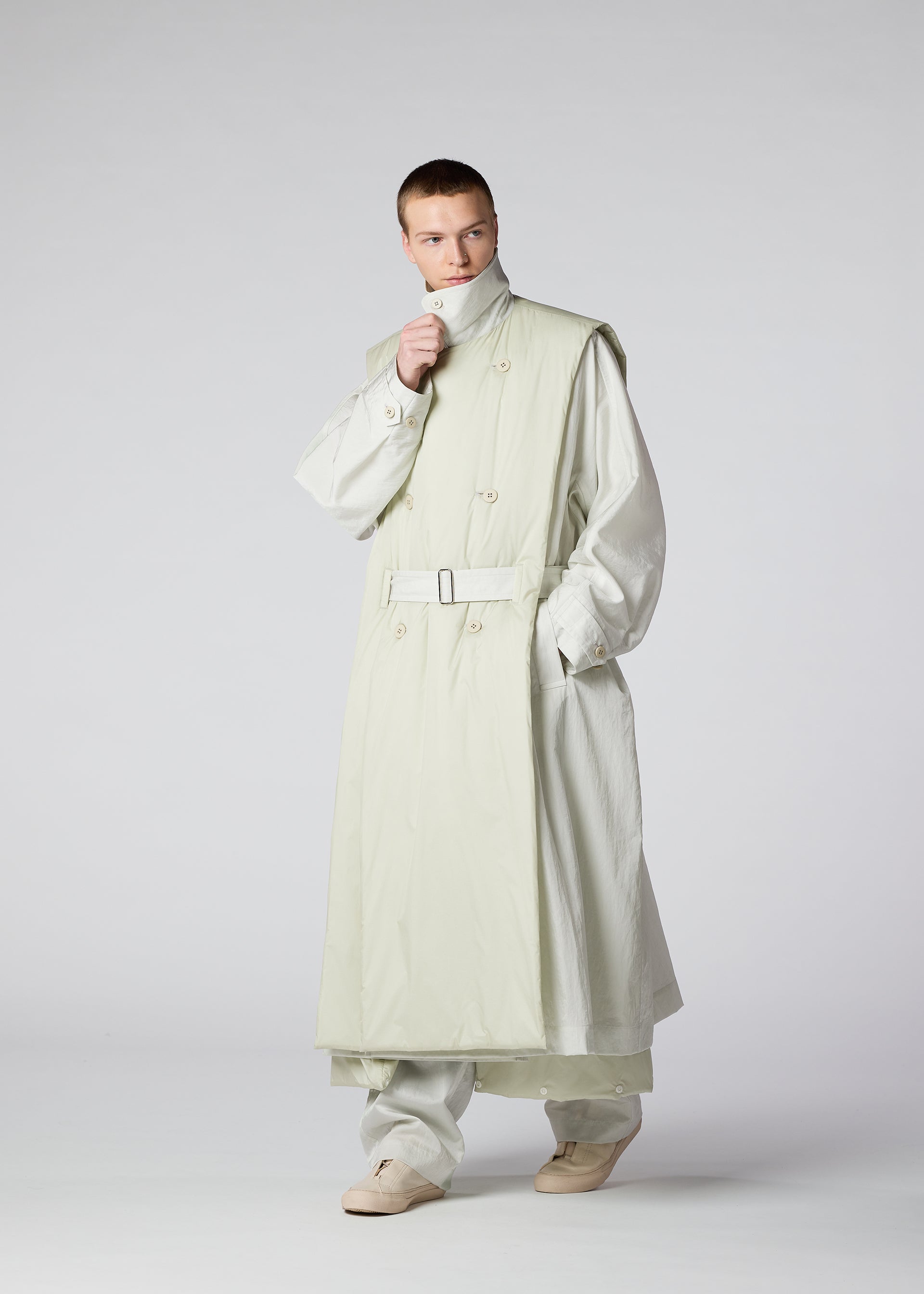 A model wears the IM MEN SWITCH coat.