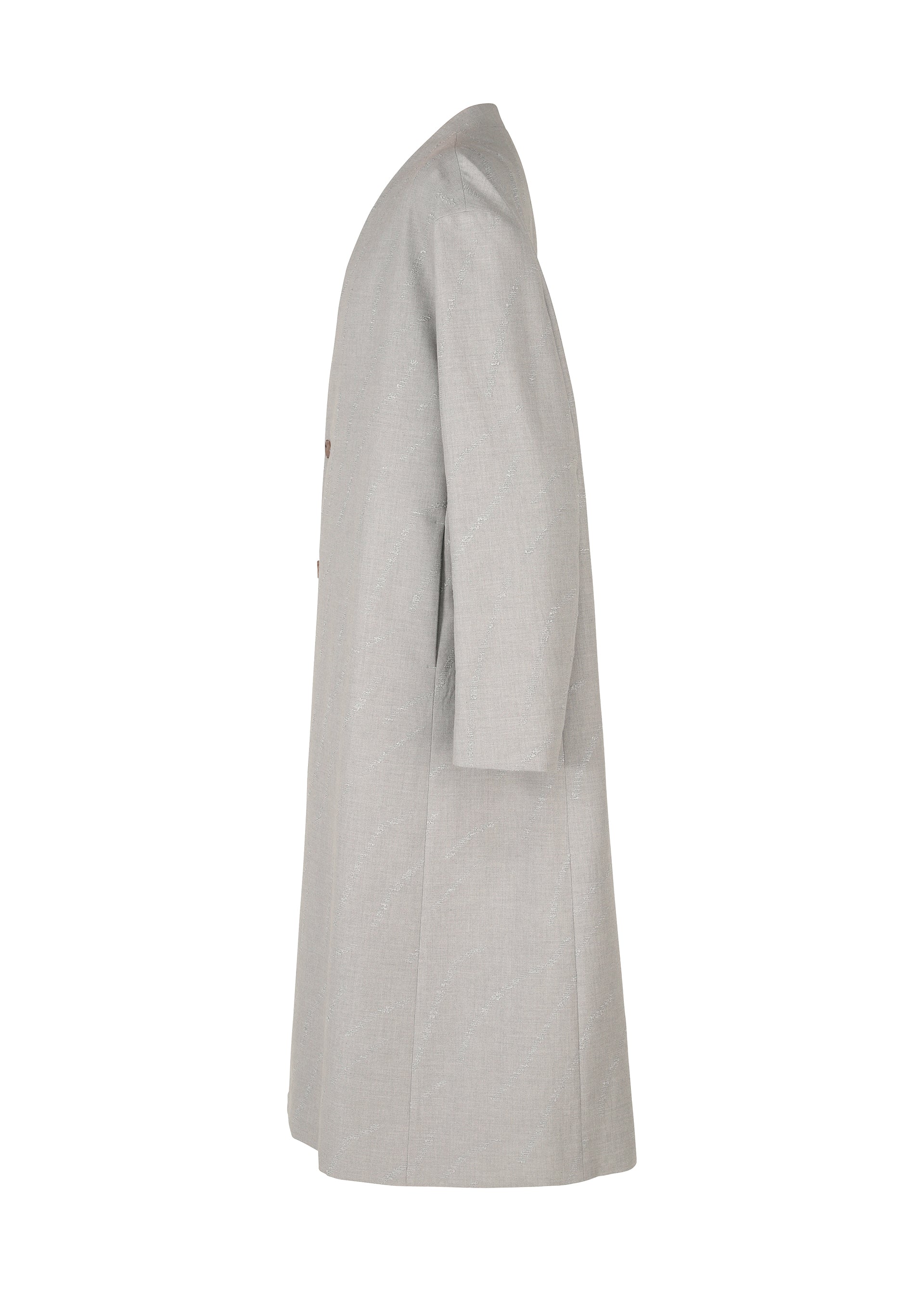 A detail shot of the IM MEN FLY WOOL coat.
