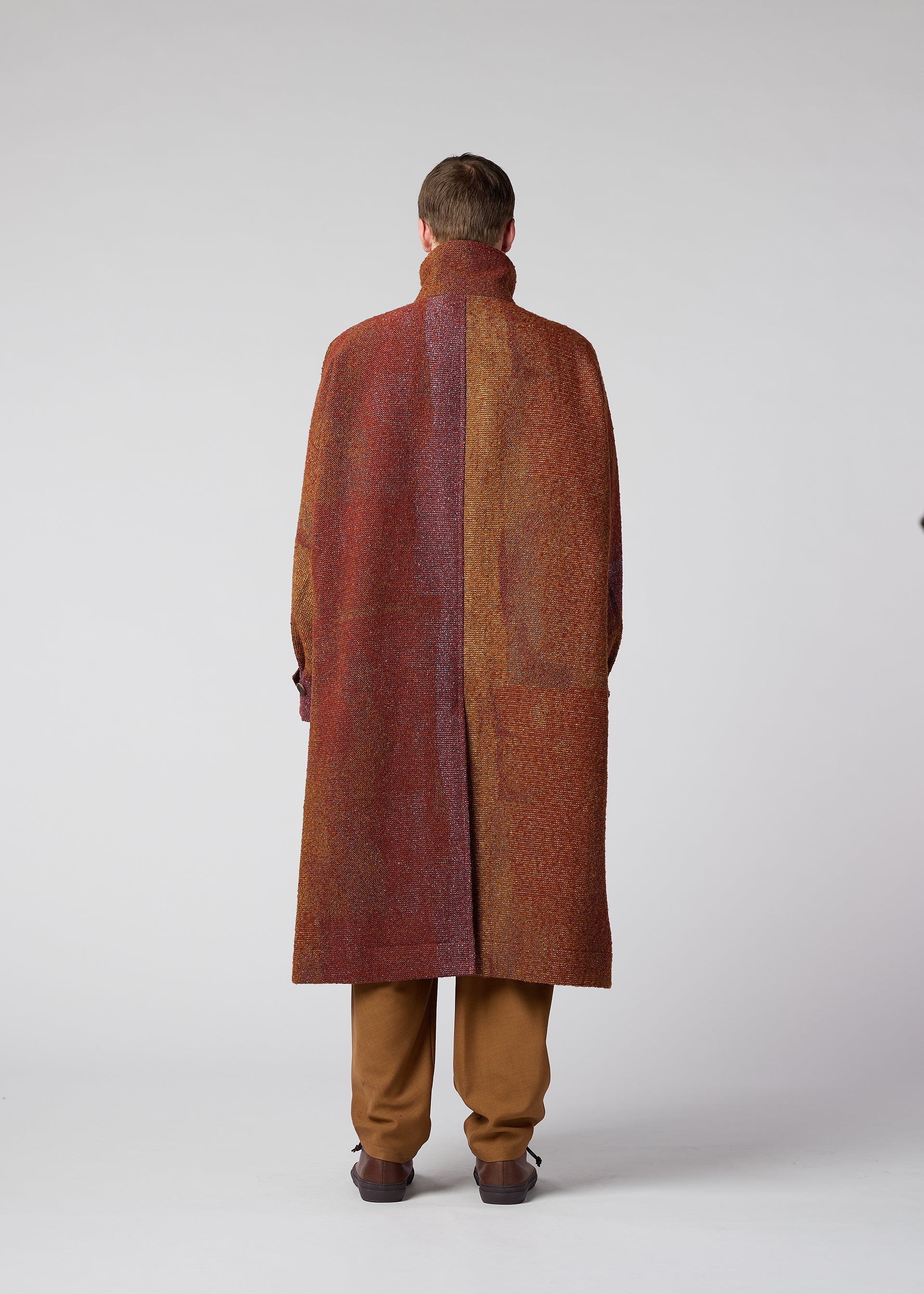 PAINTING JACQUARD Coat Orange