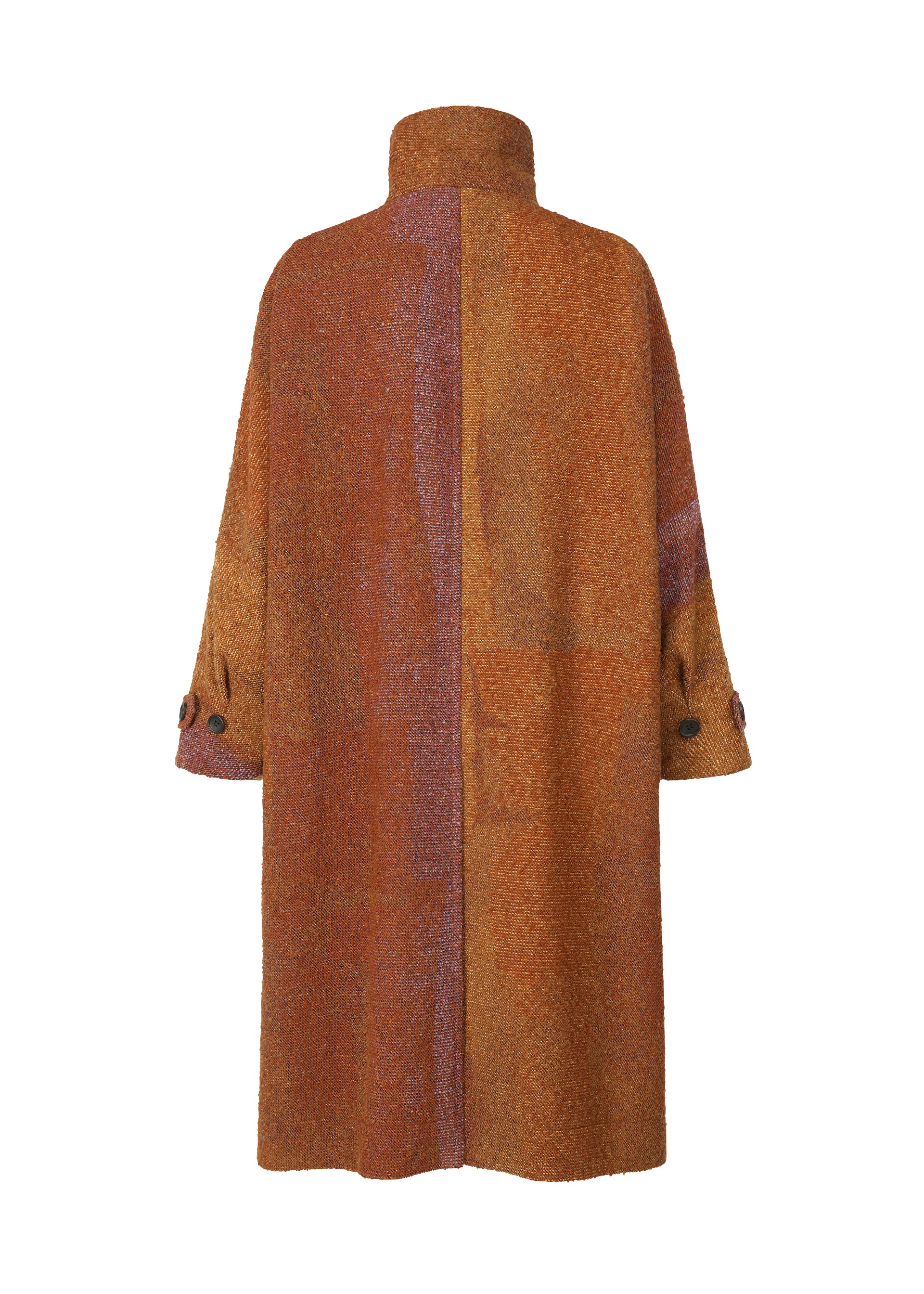 PAINTING JACQUARD Coat Orange