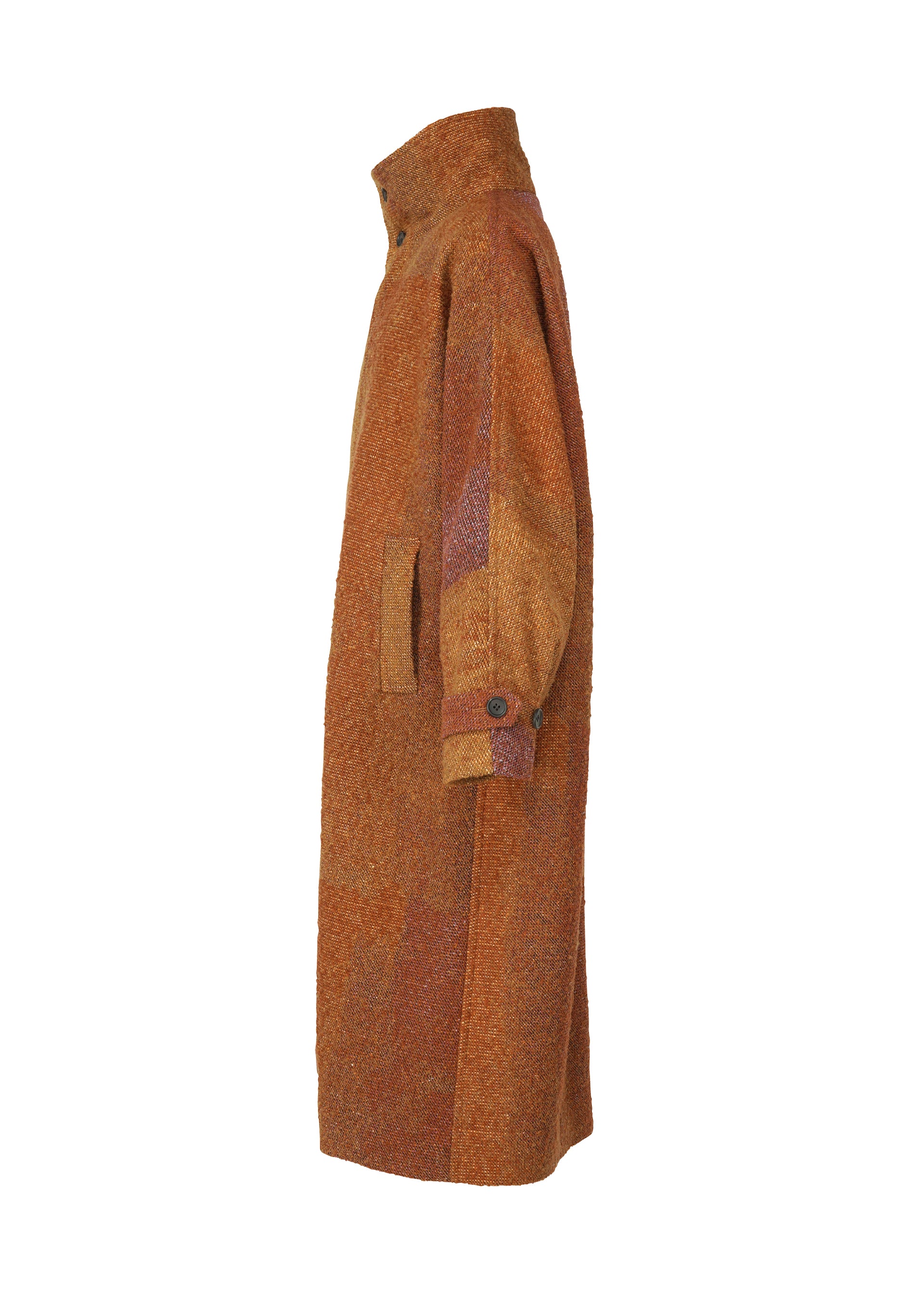 PAINTING JACQUARD Coat Orange