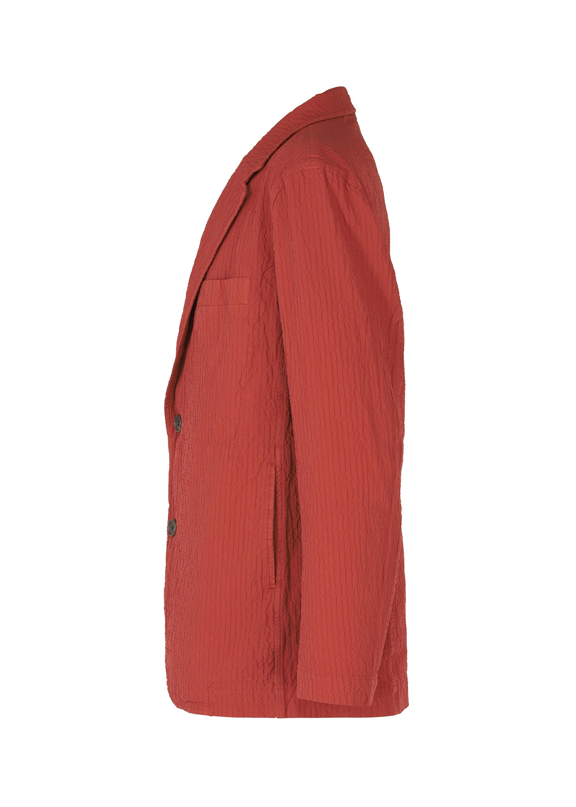 A detail shot of the IM MEN SHRINK DYE jacket.