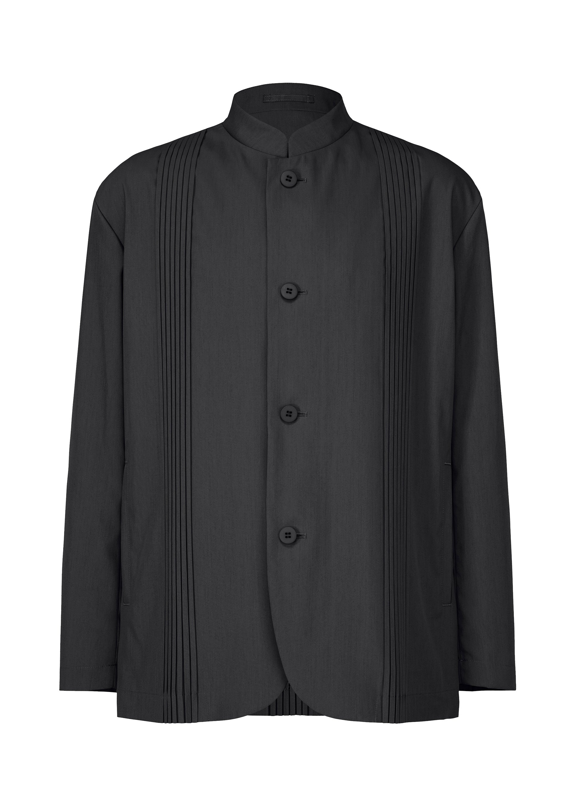 A product shot of the IM MEN AIR PLEATS jacket in black (15).