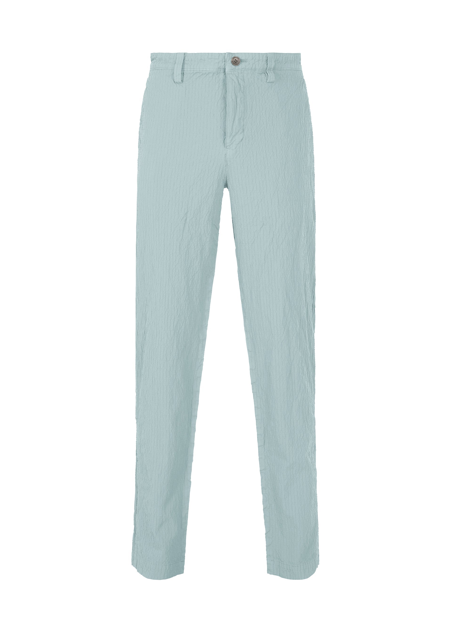 A product shot of the IM MEN SHRINK DYE trousers in light blue (70).