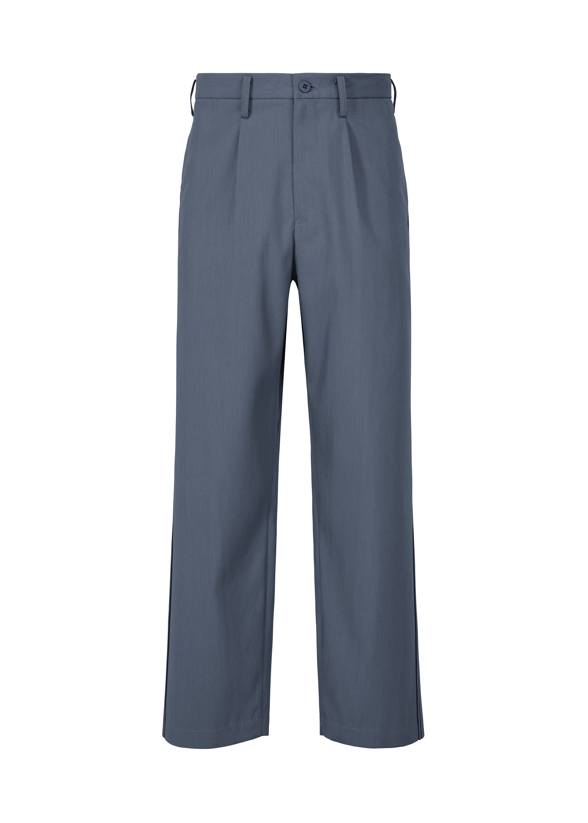 A product shot of the IM MEN AIR PLEATS trousers in navy (75).