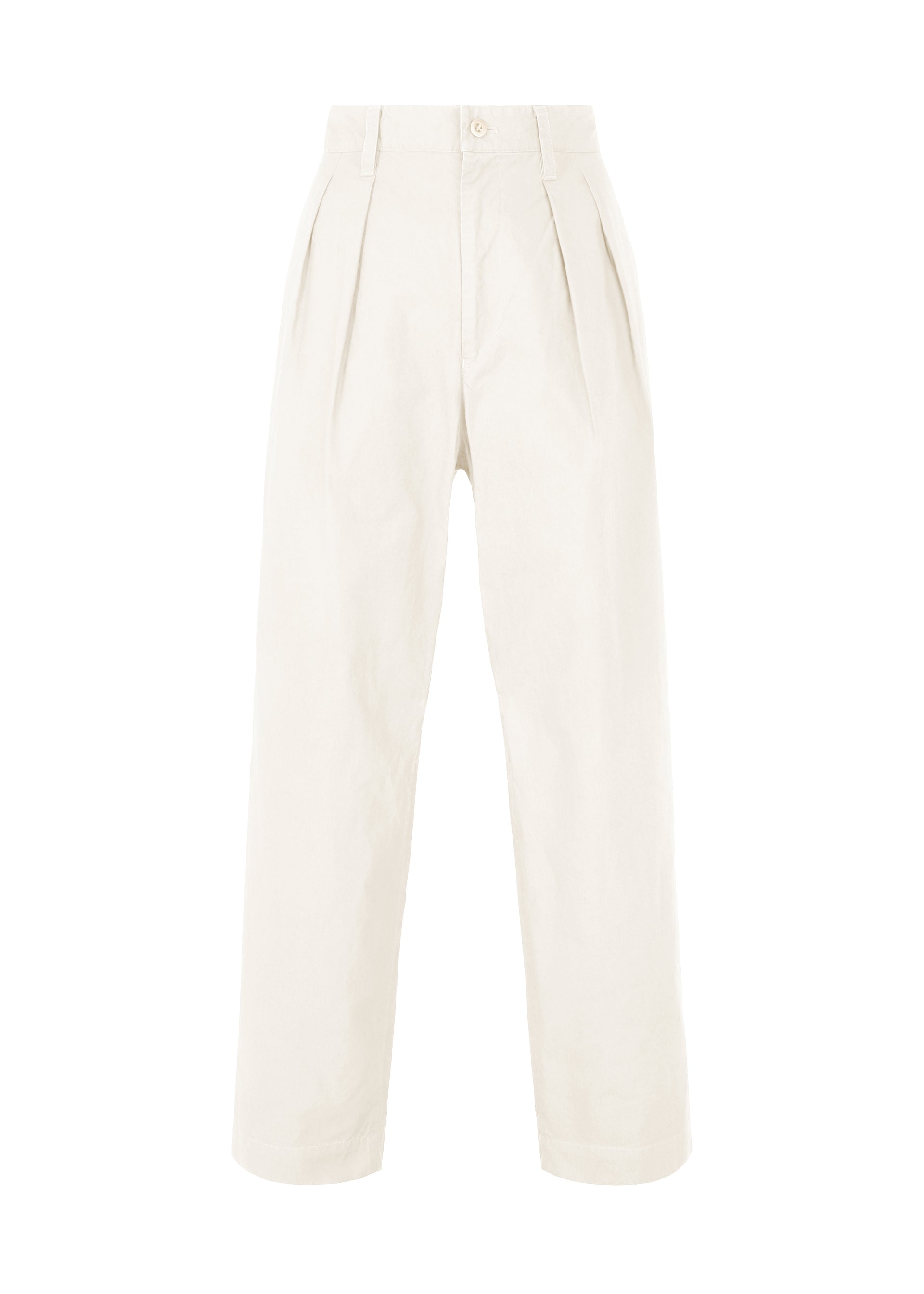 A product shot of the IM MEN LIGHT COTTON trousers in white (01).