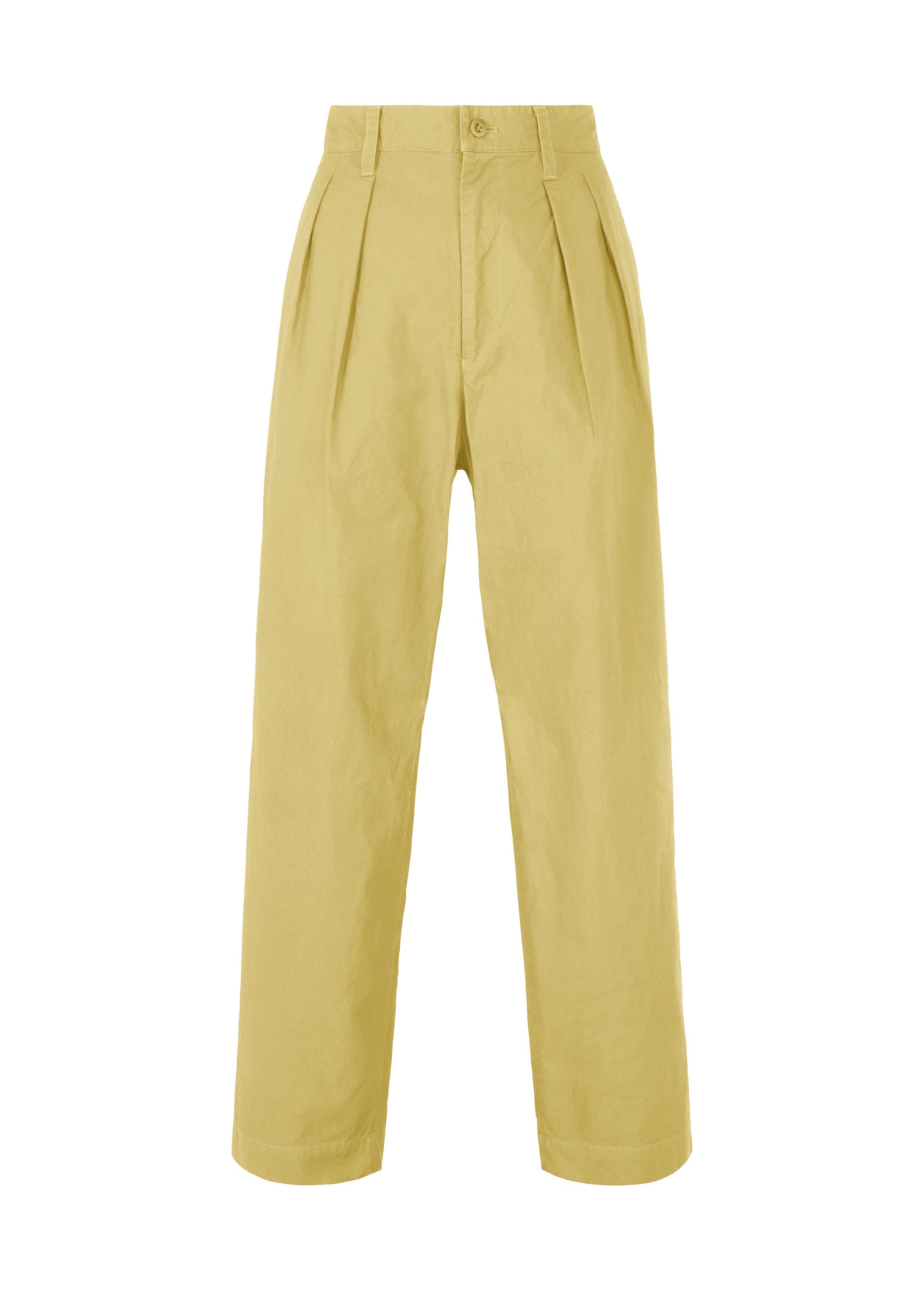 A product shot of the IM MEN LIGHT COTTON trousers in light yellow (51).