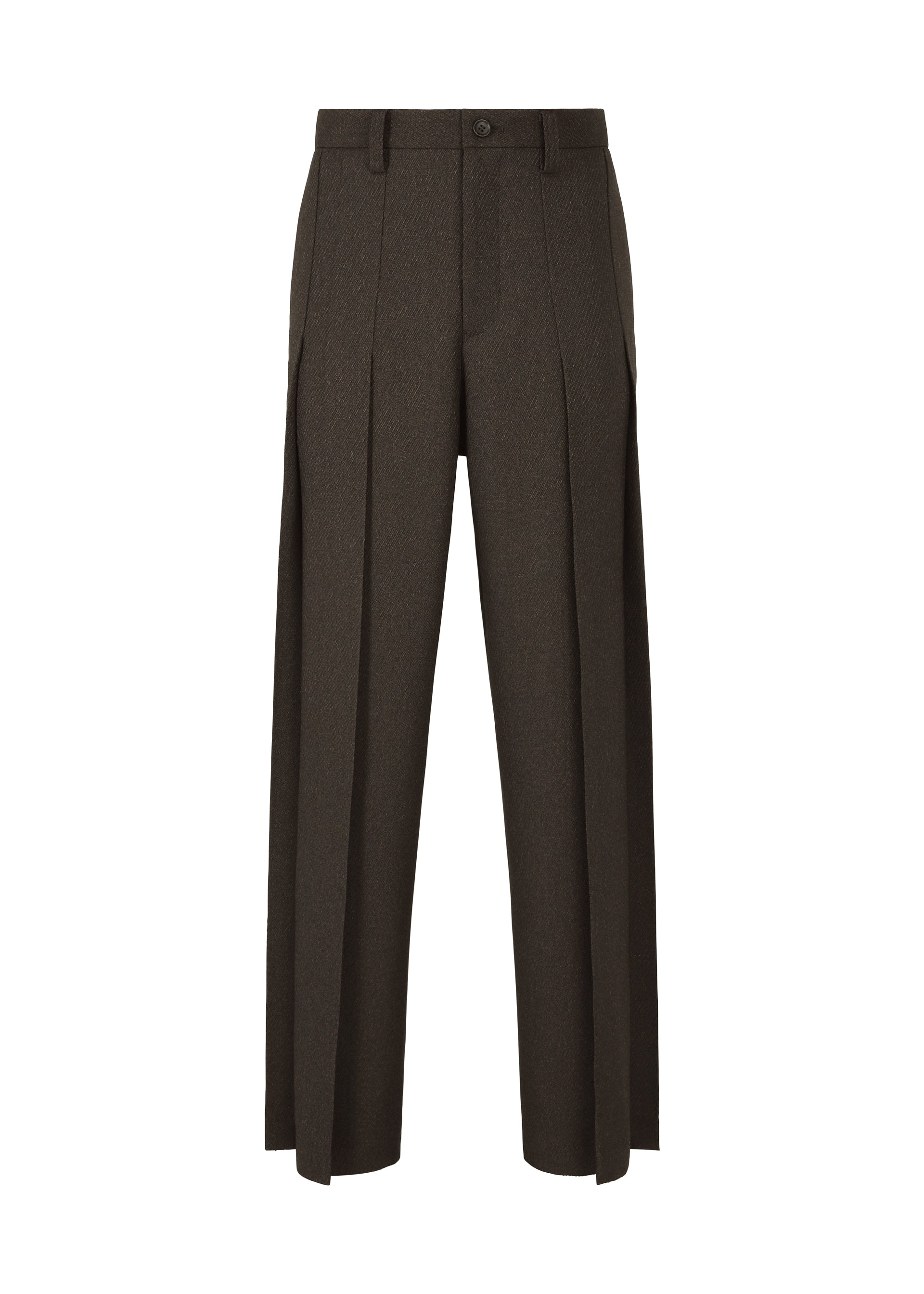 す*け様 IM MEN 25aw wool like tweed pants WOOL LIKE TWEED Straight-leg Trousers Dark Brown – The official