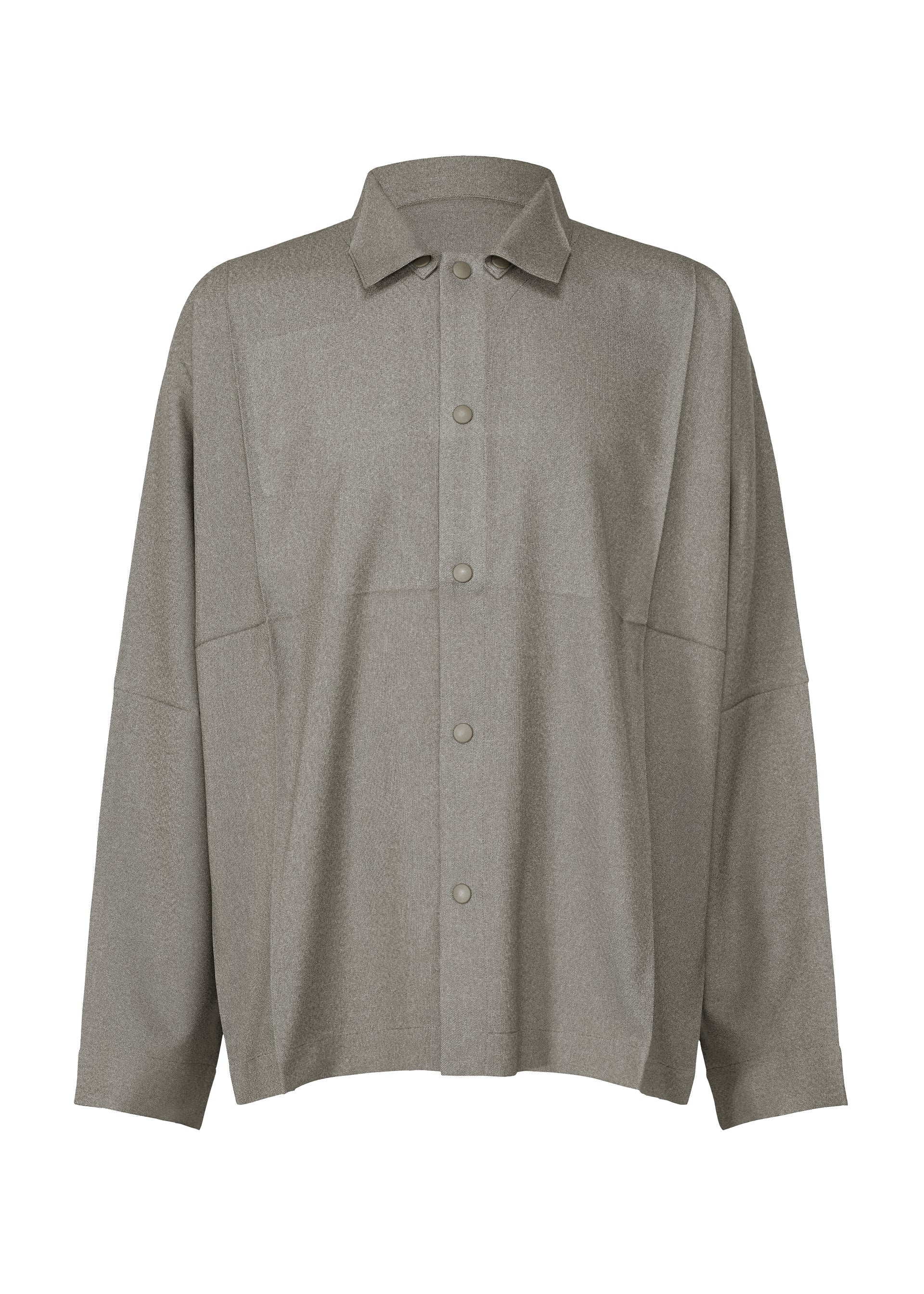 A product shot of the IM MEN WOOL LIKE COMPACT SHIRT shirt in grey (12).