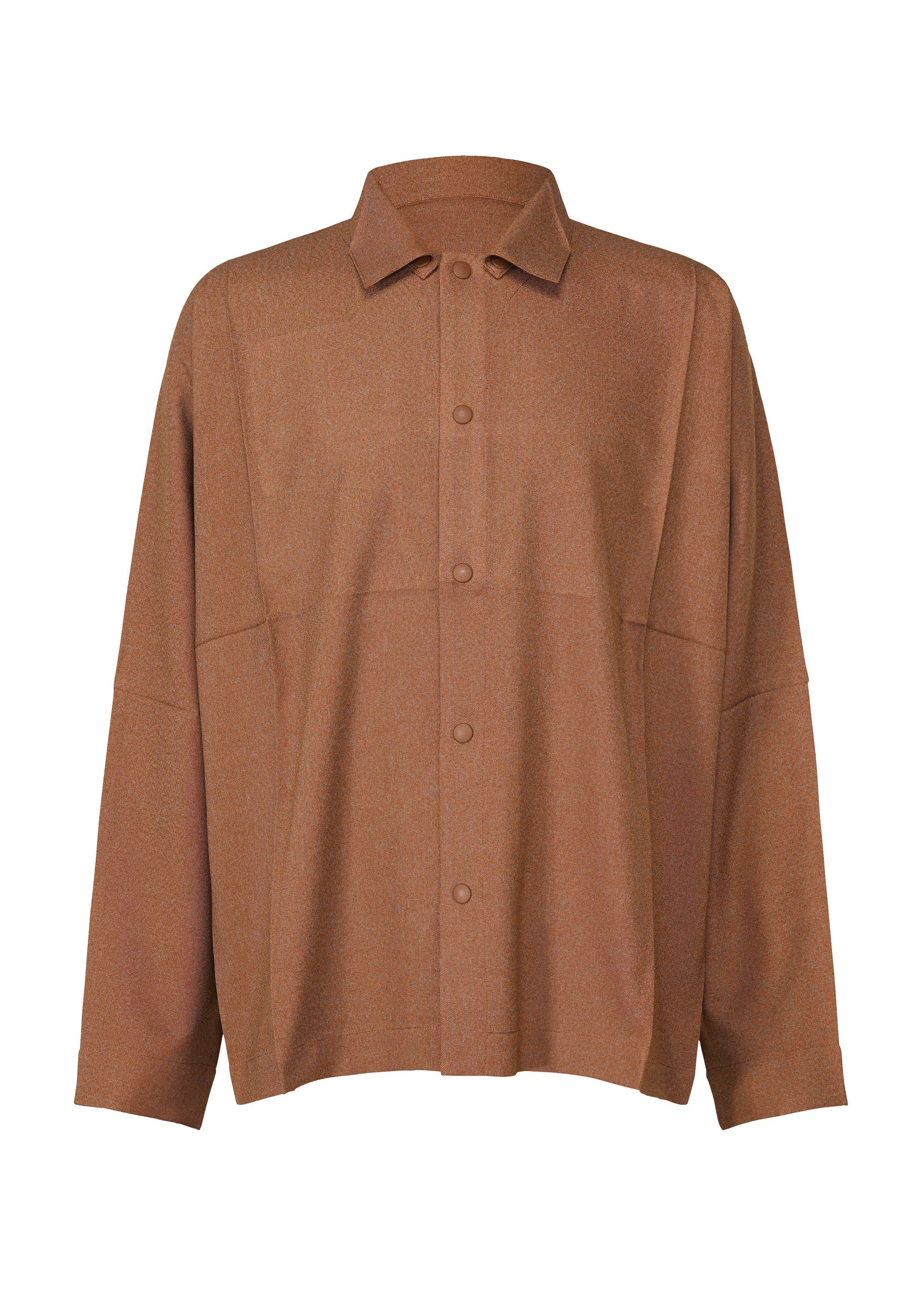 A product shot of the IM MEN WOOL LIKE COMPACT SHIRT shirt in brown (44).
