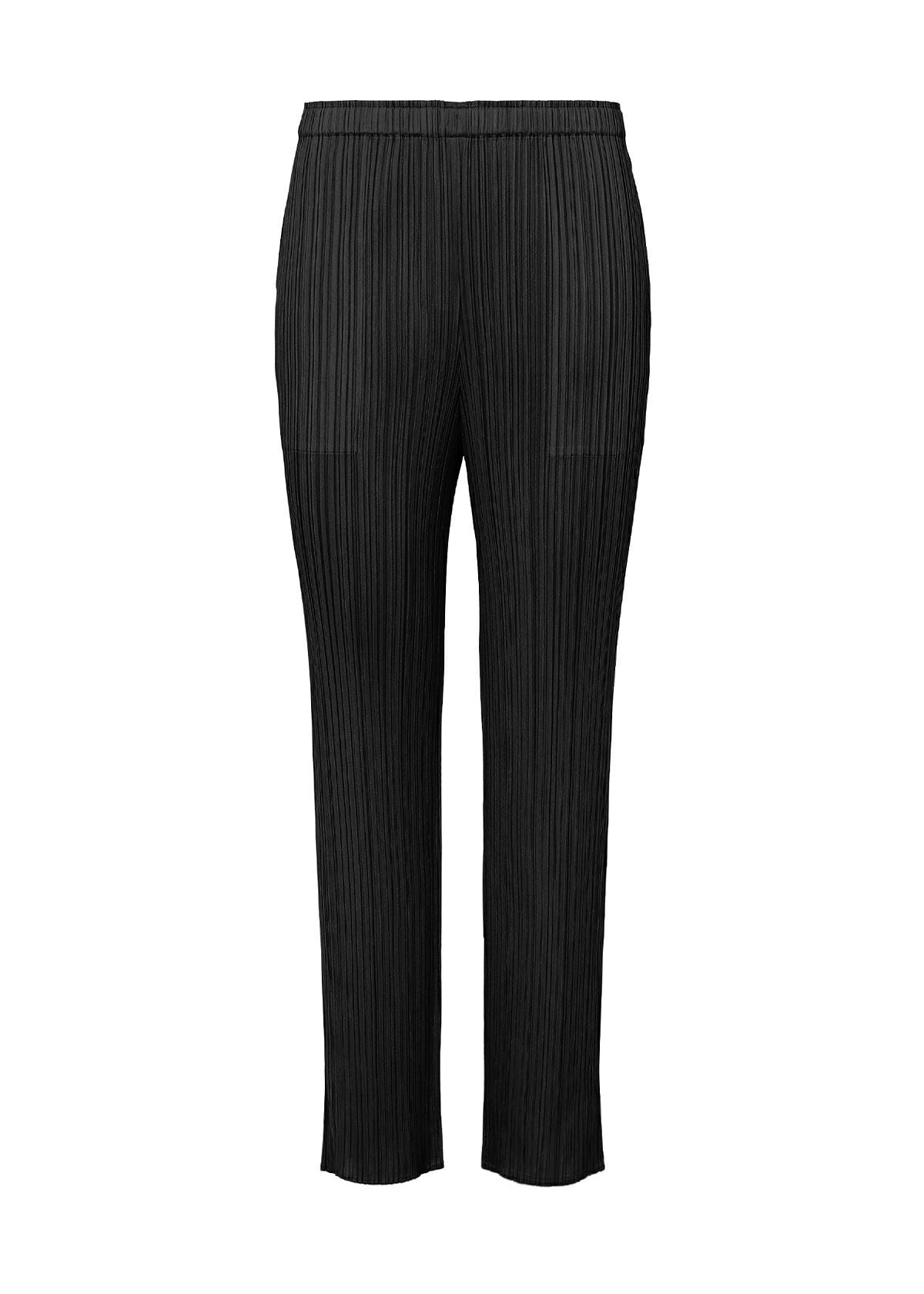 BASICS Straight Trousers Black – The official ISSEY MIYAKE ONLINE
