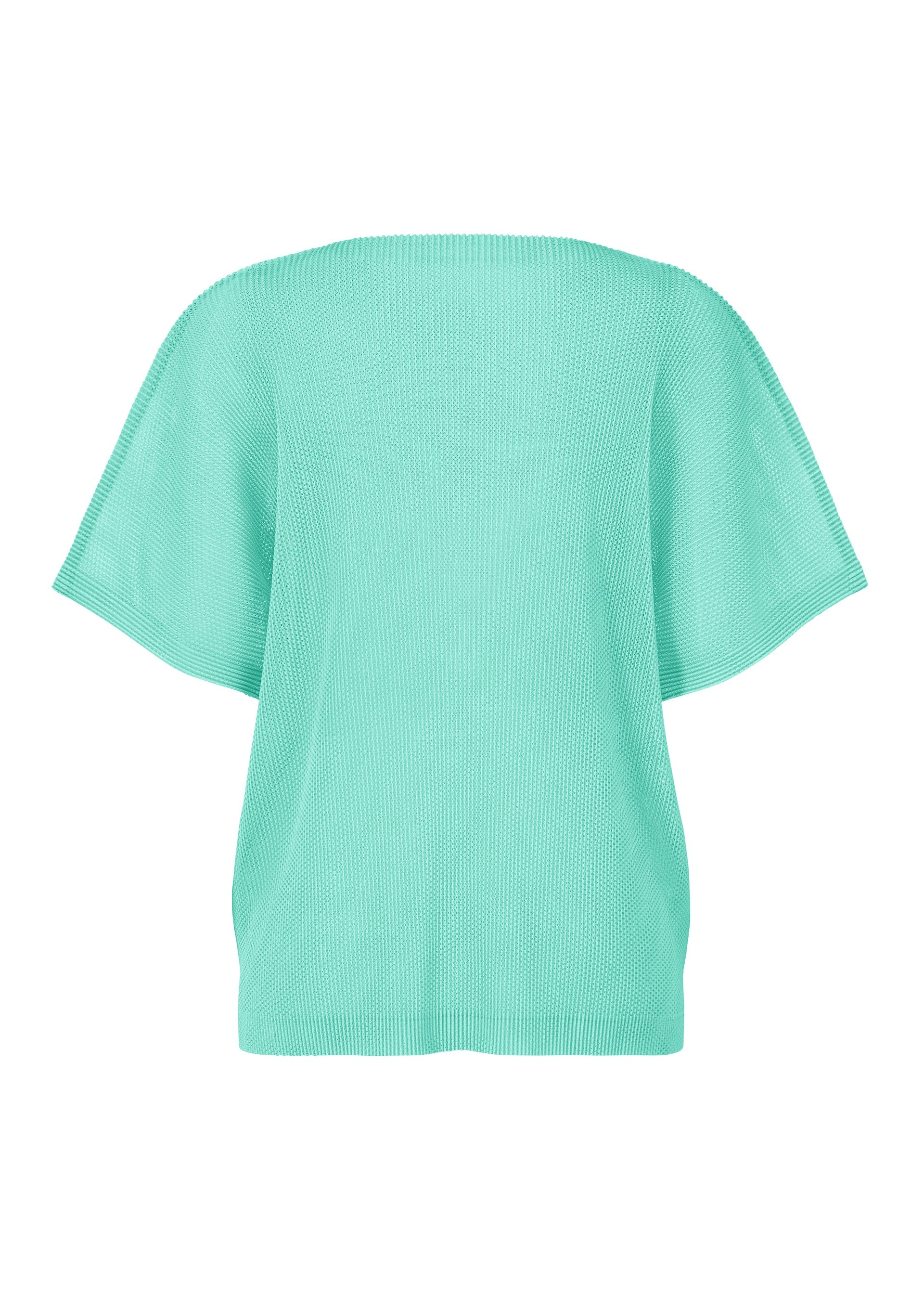 A detail shot of the PLEATS PLEASE ISSEY MIYAKE TATAMI APRIL top.