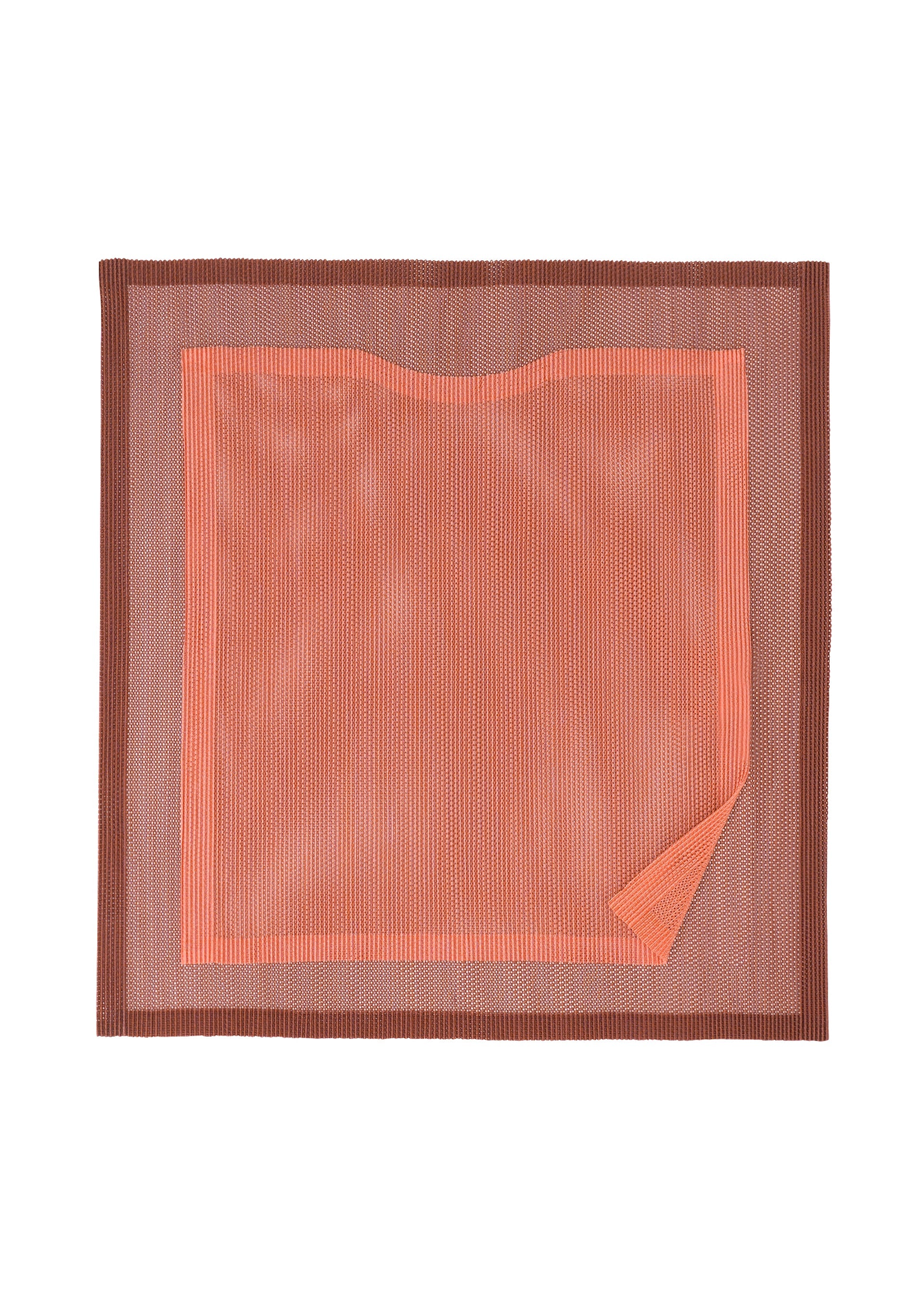 A detail shot of the PLEATS PLEASE ISSEY MIYAKE SHEER SQUARE top.